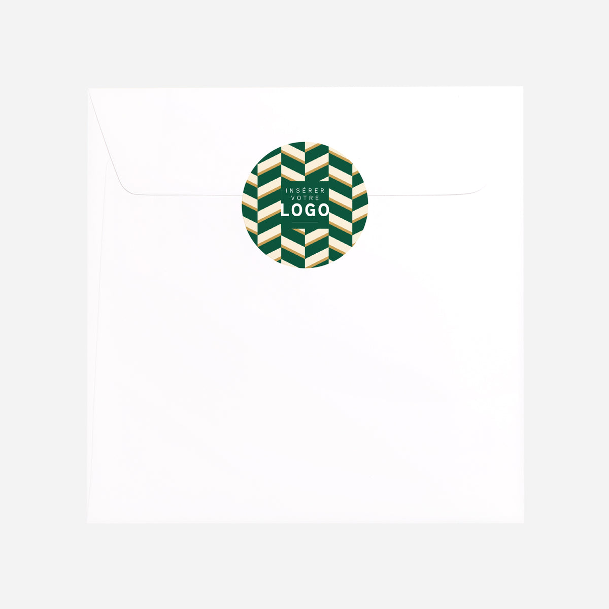 Chevron Émeraude | Vœux professionnels • Sticker • Rond photo N° 3