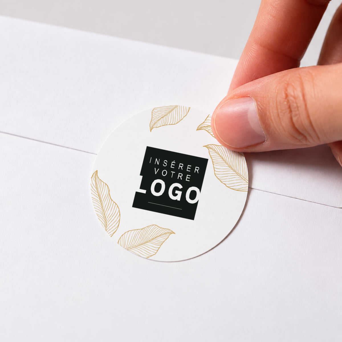 Feuillage Précieux | Vœux professionnels • Sticker • Rond photo N° 1