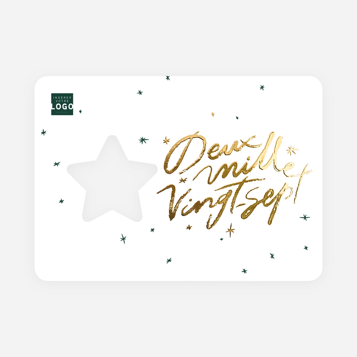 Une année en or | Vœux professionnels • Carte de voeux dorure • Étoile découpée photo N° 1