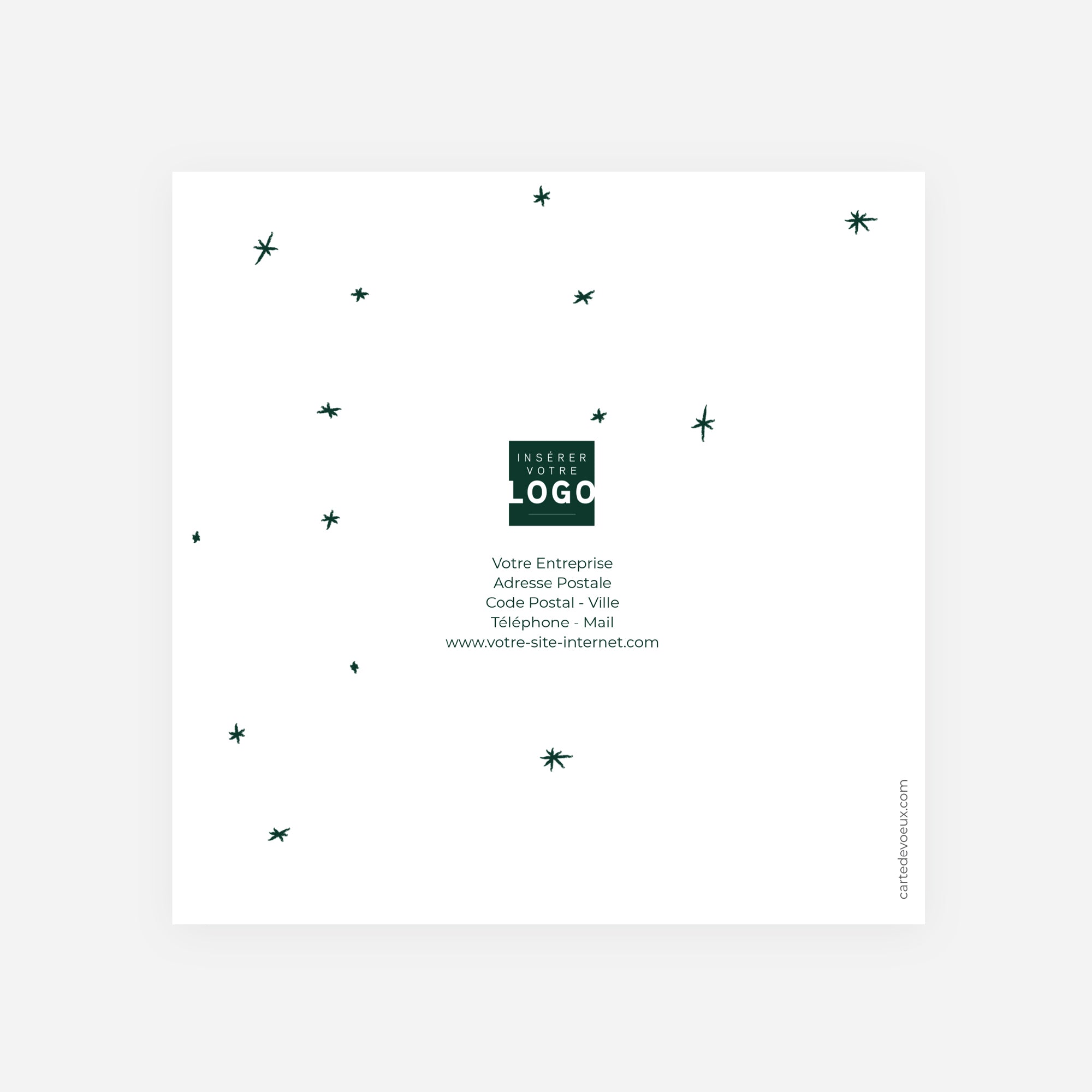 Une année en or | Vœux professionnels • Carte de voeux dorure • Carré double photo N° 3