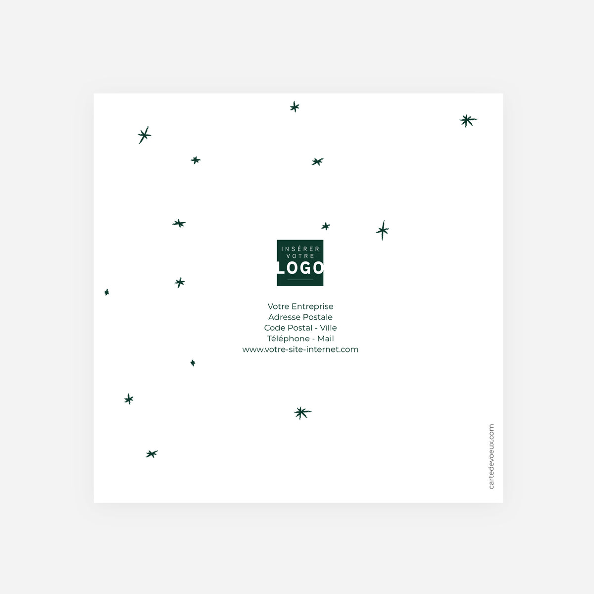 Une année en or | Vœux professionnels • Carte de voeux dorure • Carrée pliable photo N° 3