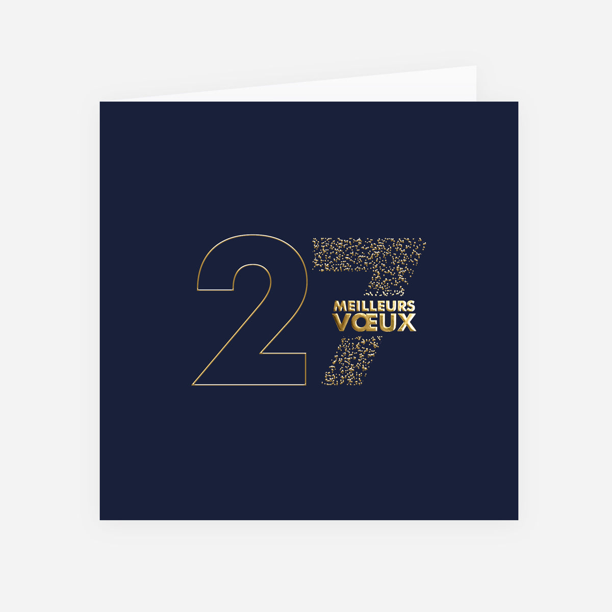 Point d’Or | Vœux professionnels • Carte de voeux dorure • Carrée pliable photo N° 1