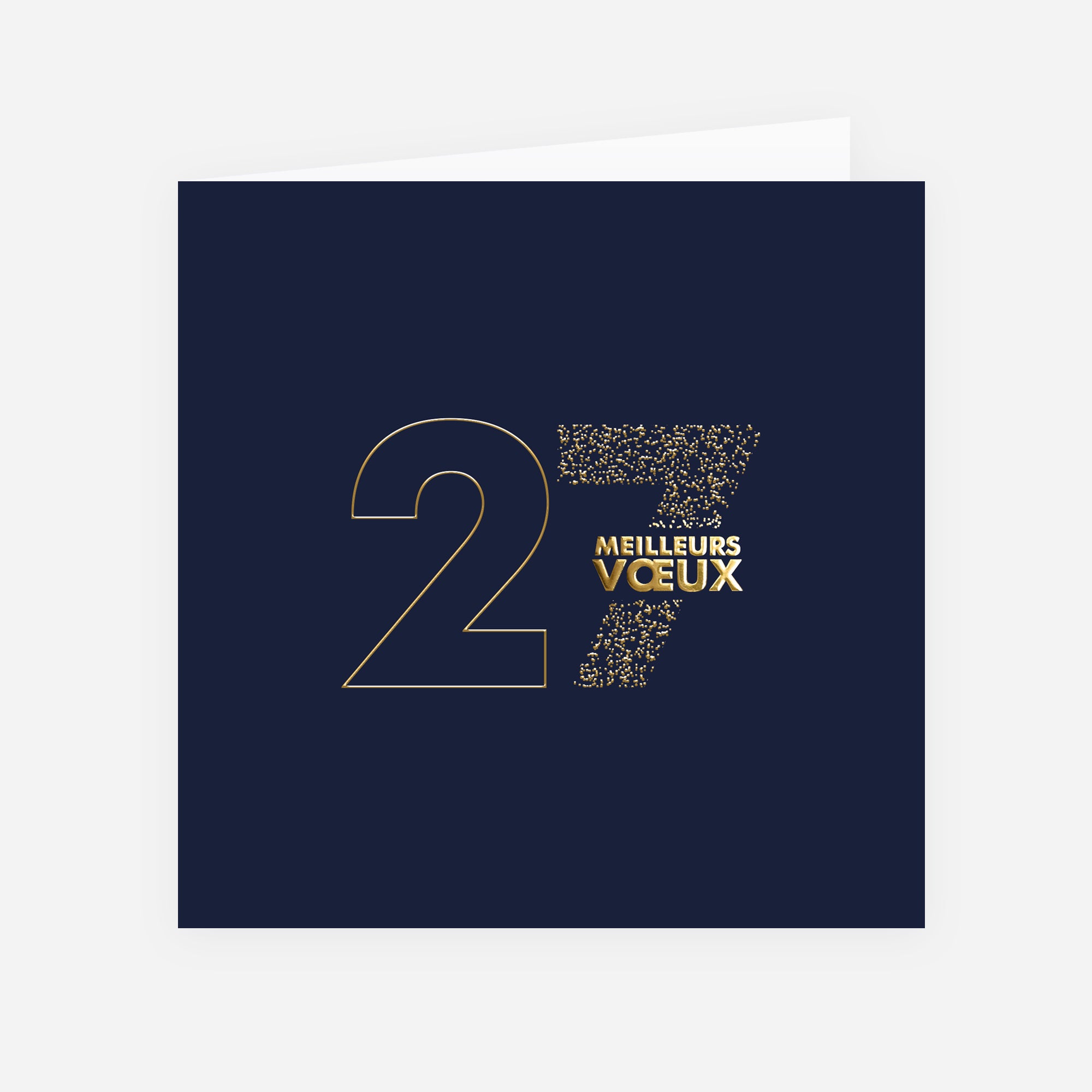 Point d’Or | Vœux professionnels • Carte de voeux dorure • Carré double photo N° 1