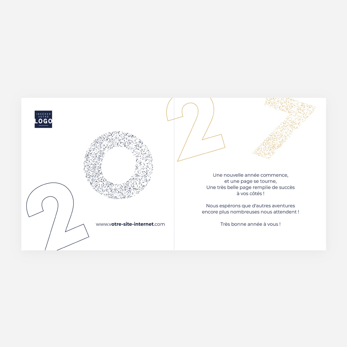 Point d’Or | Vœux professionnels • Carte de voeux dorure • Carrée pliable photo N° 2