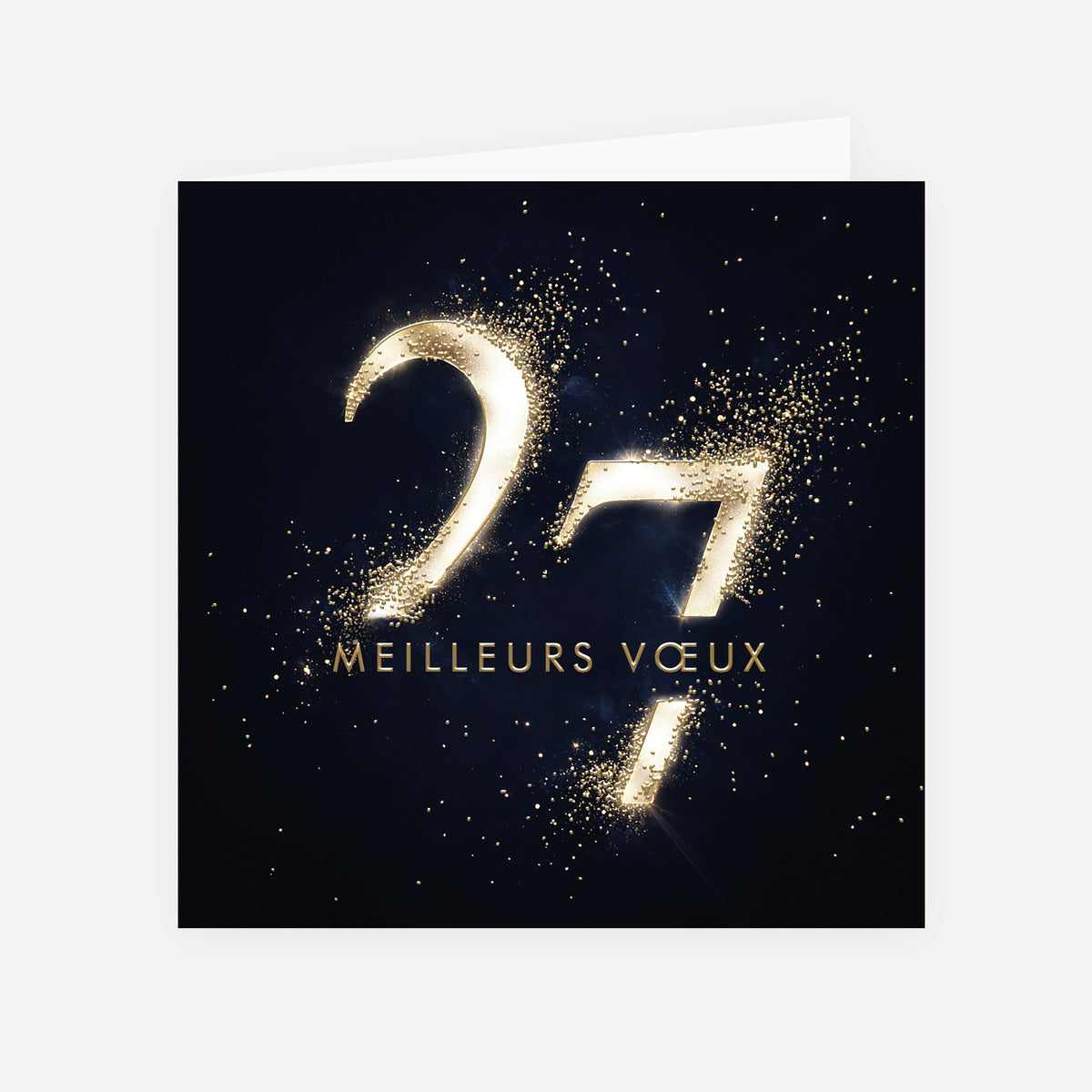 Impulsion Dorée | Vœux professionnels • Carte de voeux dorure • Carrée pliable photo N° 1