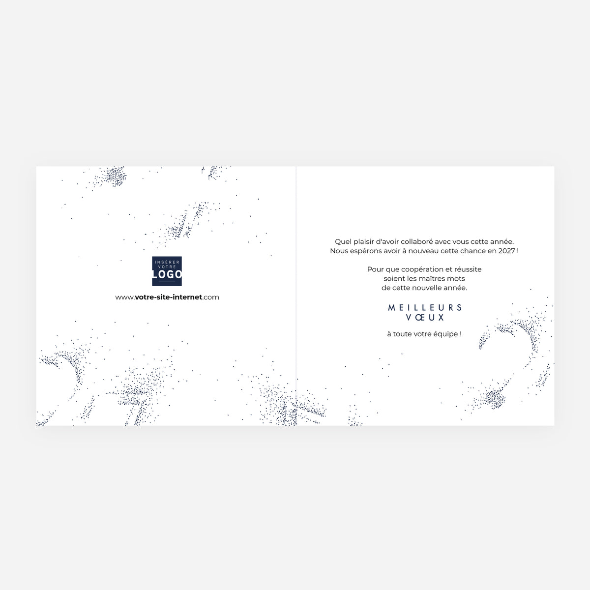 Impulsion Dorée | Vœux professionnels • Carte de voeux dorure • Carrée pliable photo N° 2