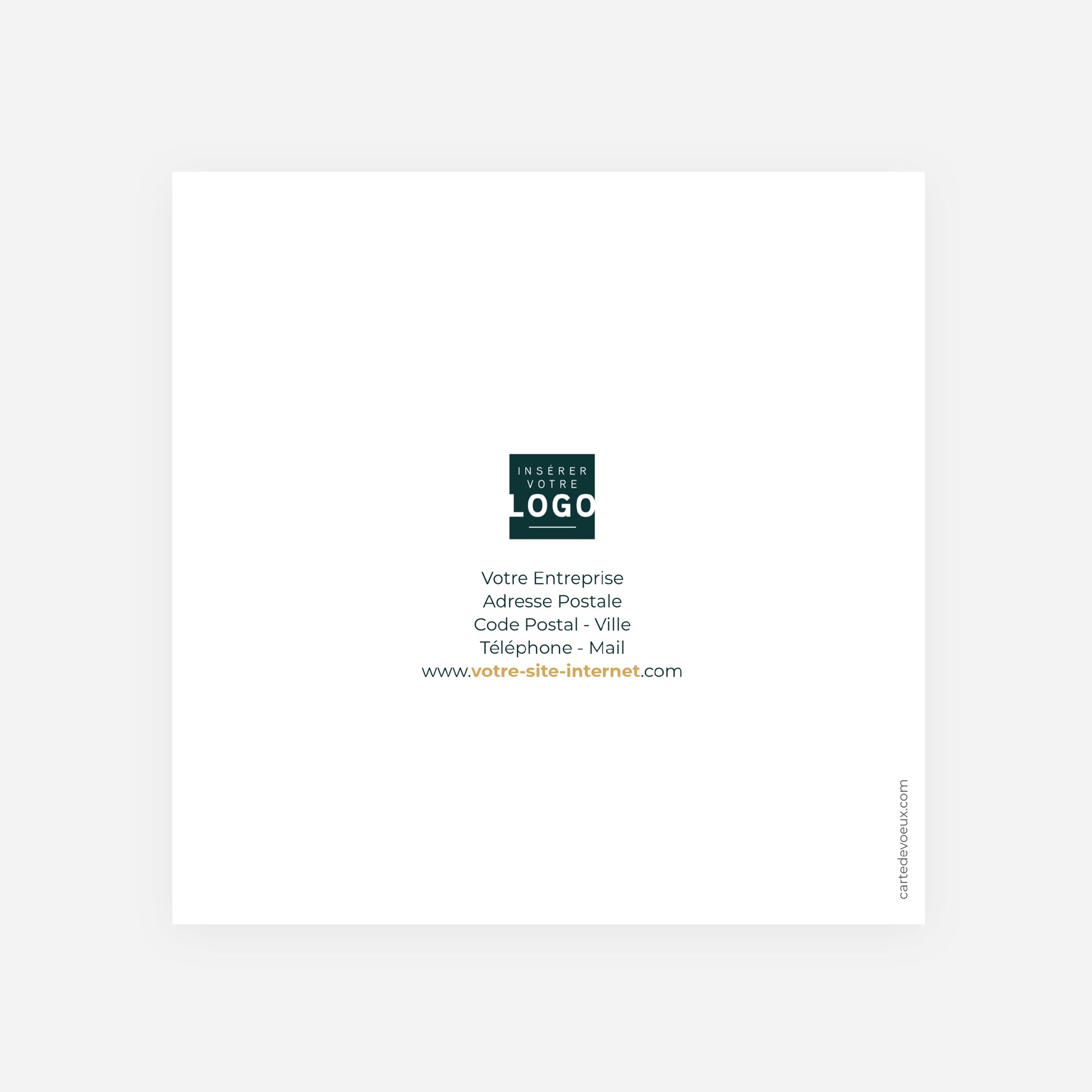 Élan Doré | Vœux professionnels • Carte de voeux dorure • Carré double photo N° 3
