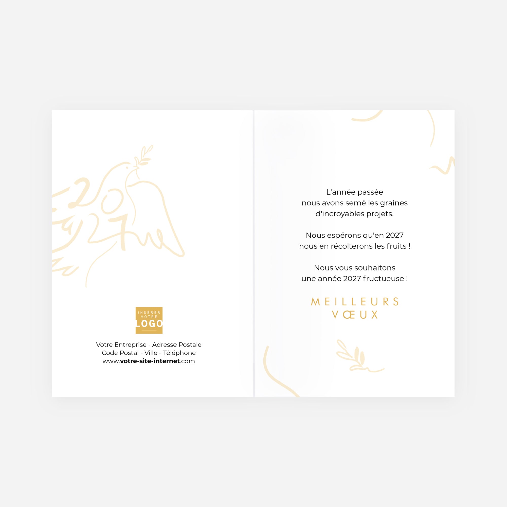 Traits d'Espoir | Vœux professionnels • Carte de voeux • Double volet portrait photo N° 2
