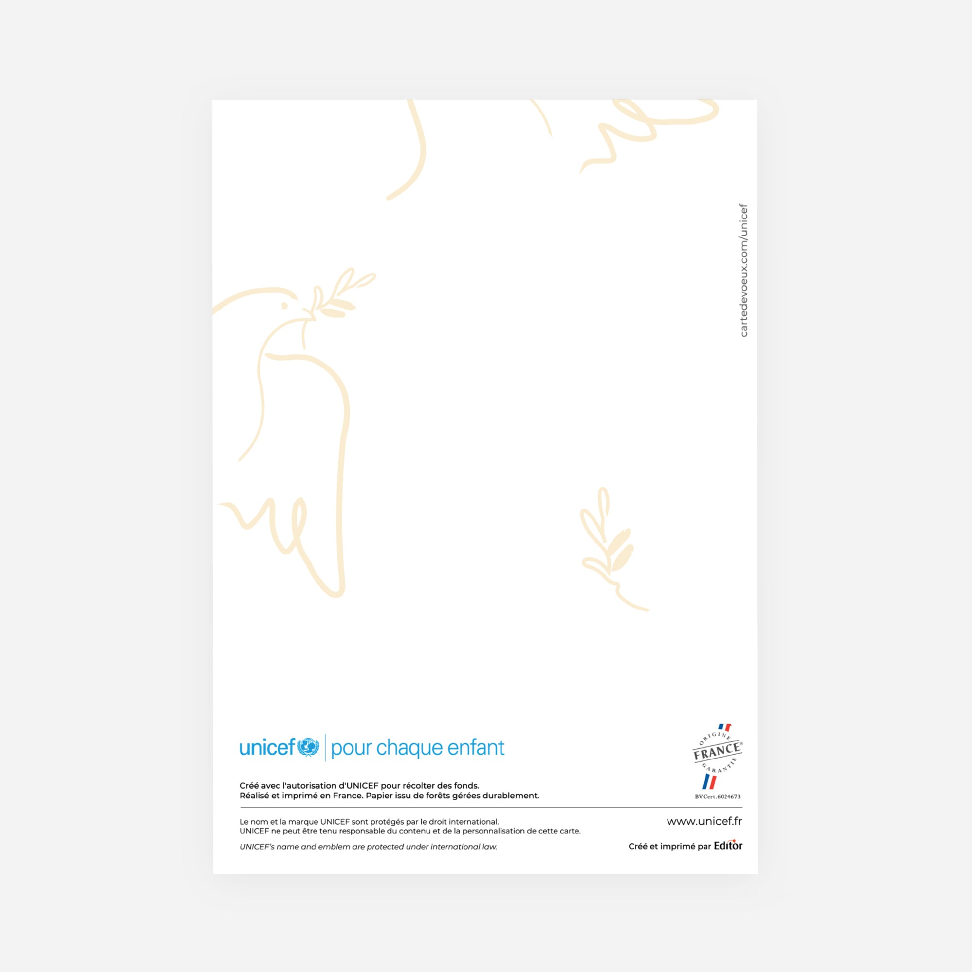 Traits d'Espoir | Vœux professionnels • Carte de voeux • Double volet portrait photo N° 3