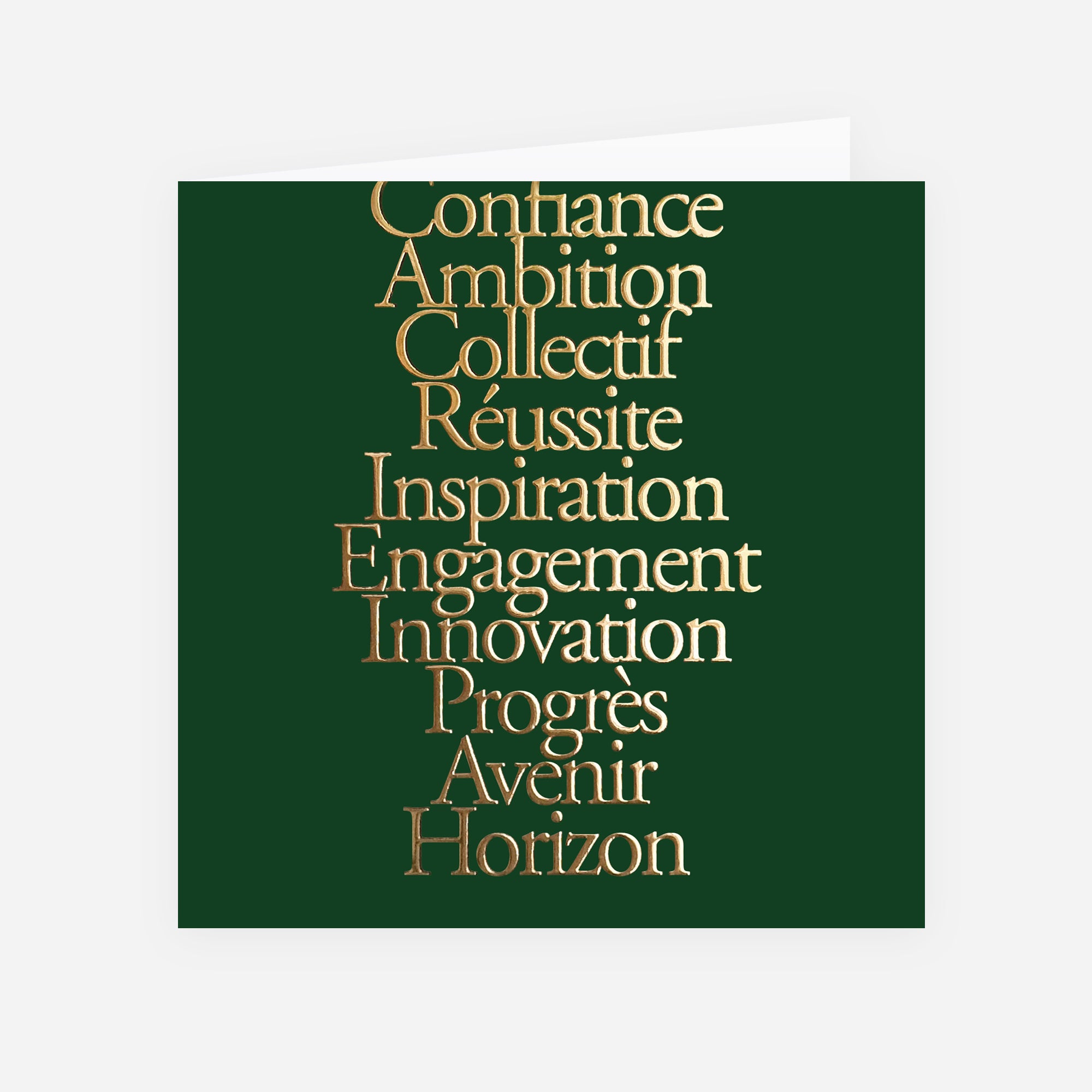 Horizons Communs | Vœux professionnels • Carte de voeux dorure • Carré double photo N° 1