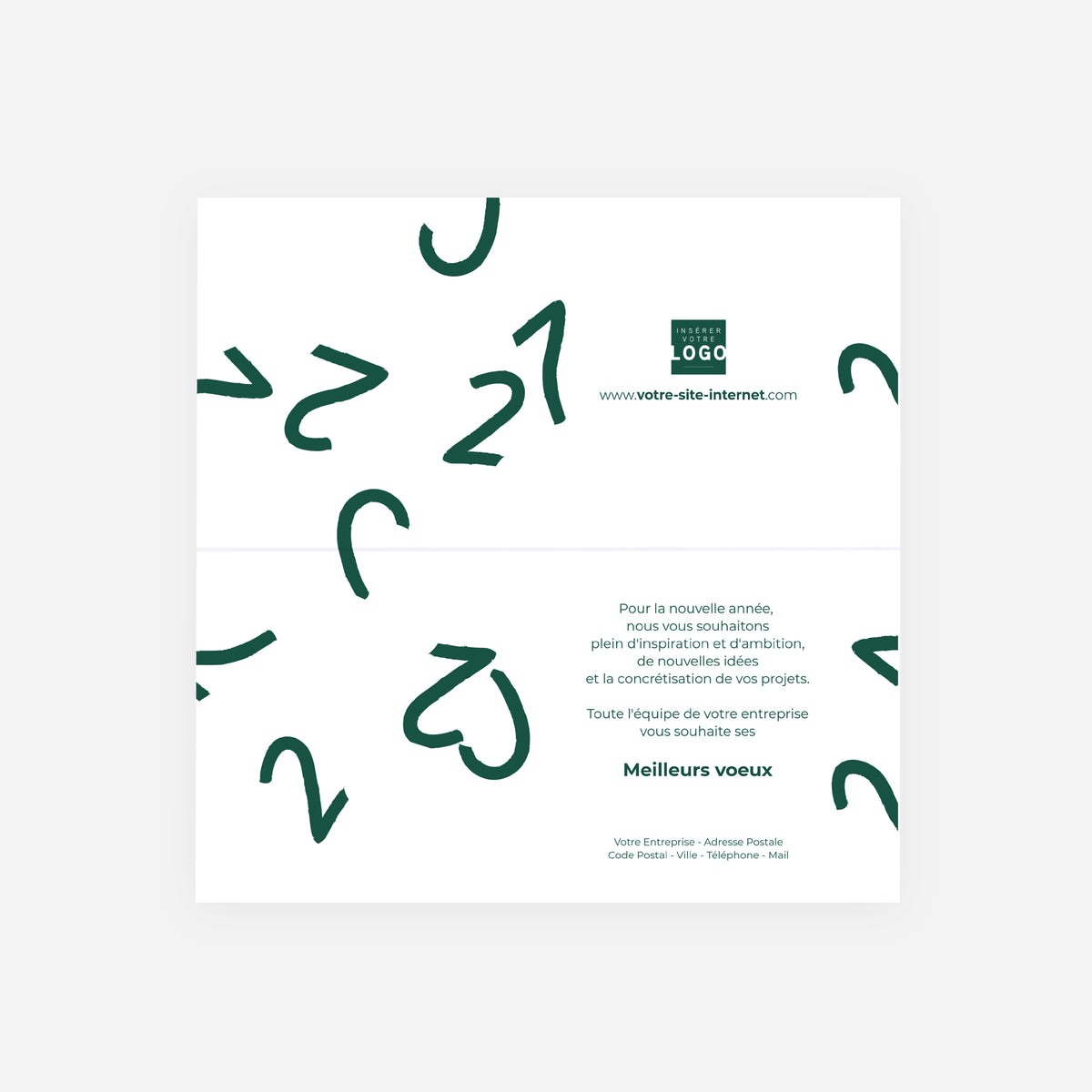 Au Cœur de l’Avenir | Vœux professionnels • Carte de voeux dorure • Panoramique pliable photo N° 2