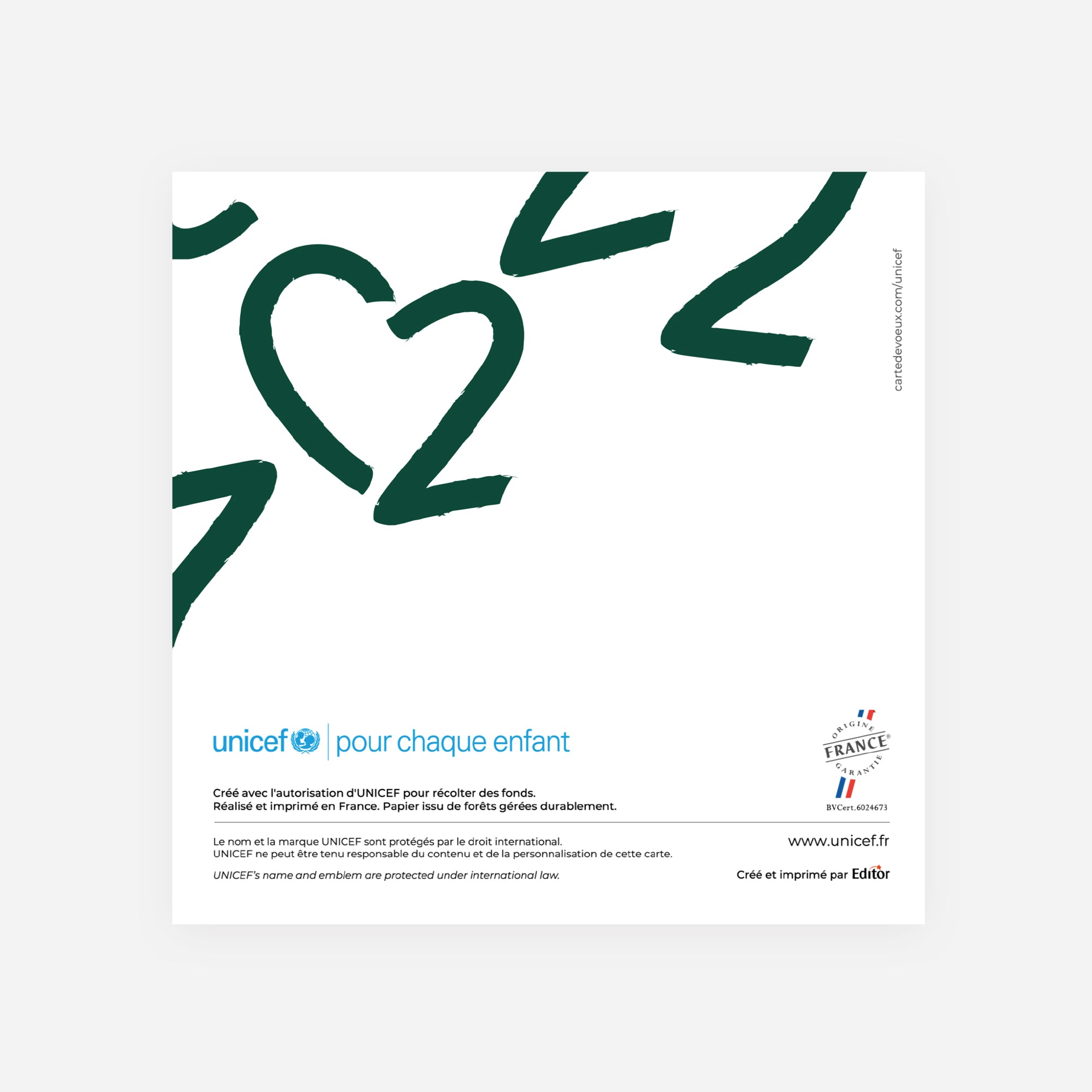 Au Cœur de l’Avenir | Vœux professionnels • Carte de voeux dorure • Carré double photo N° 3