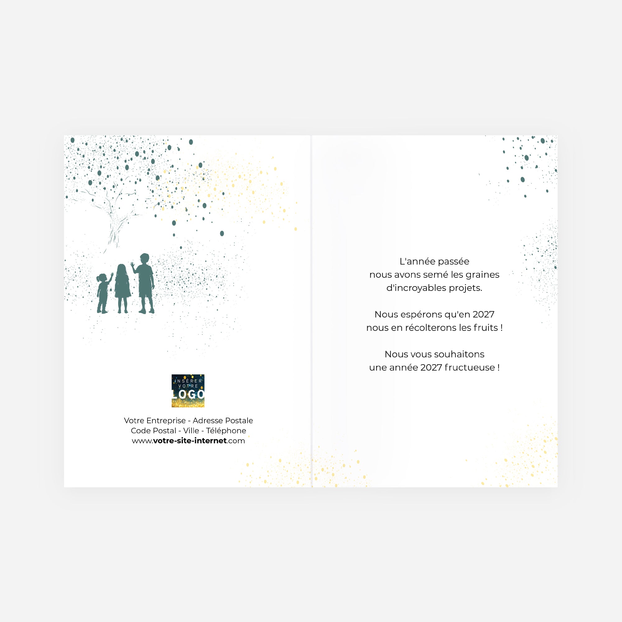 Les lumières de l’Espoir | Vœux professionnels • Carte de voeux • Double volet portrait photo N° 2