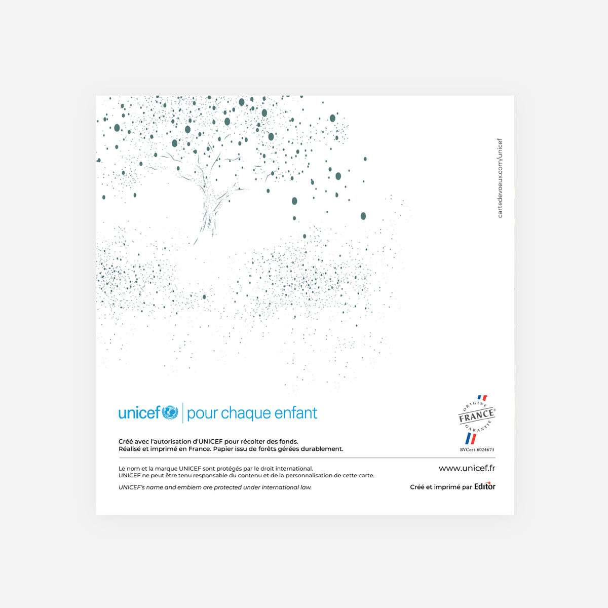Les lumières de l’Espoir | Vœux professionnels • Carte de voeux dorure • Carrée pliable photo N° 3