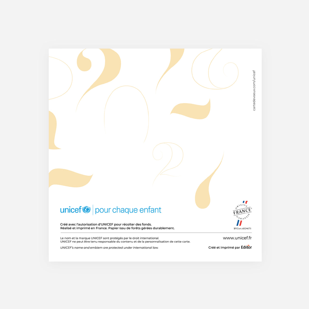 Courbes d’Avenir | Vœux professionnels • Carte de voeux dorure • Carrée pliable photo N° 3