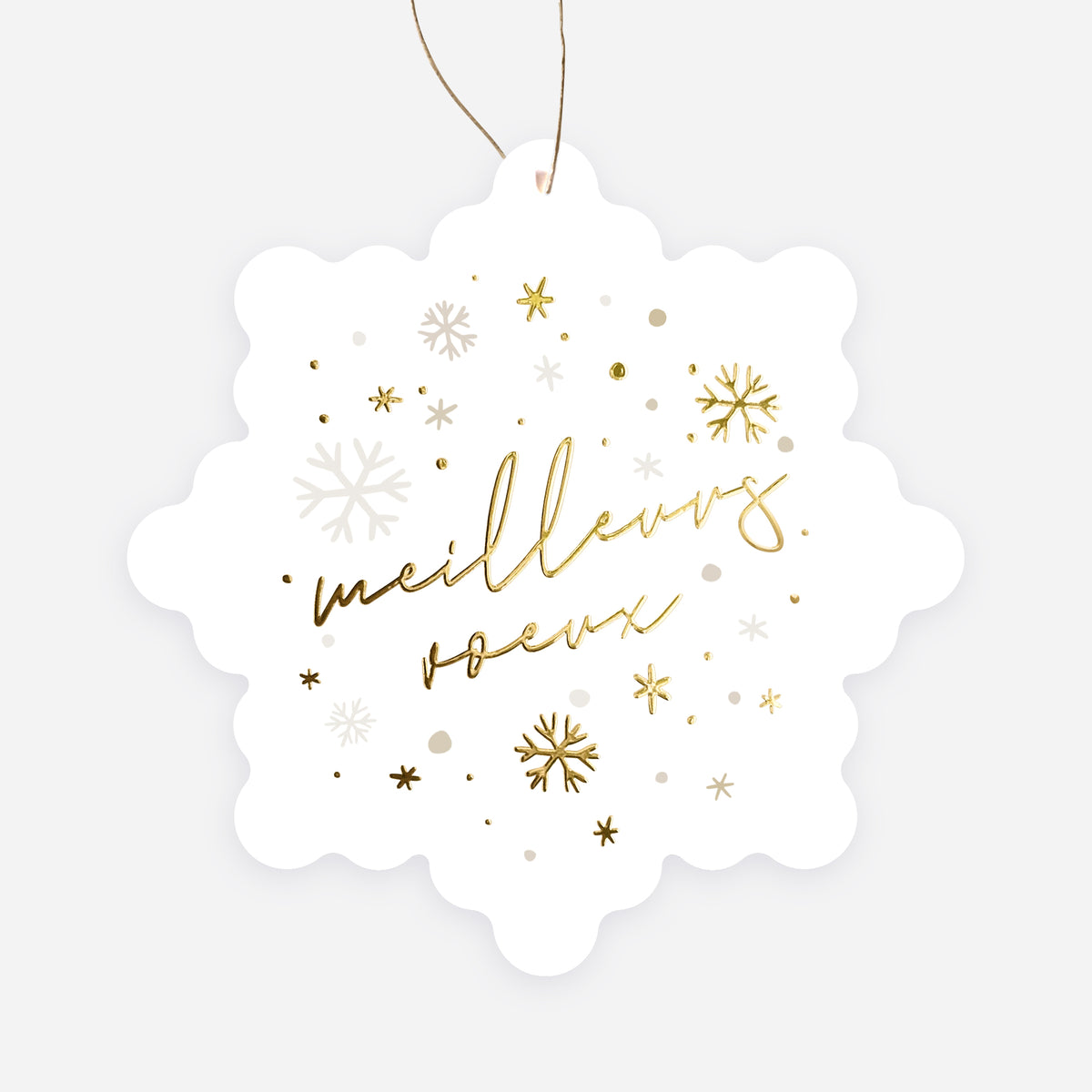 Neige Précieuse | Vœux professionnels • Boule de Noël papier • Flocon à accrocher photo N° 1