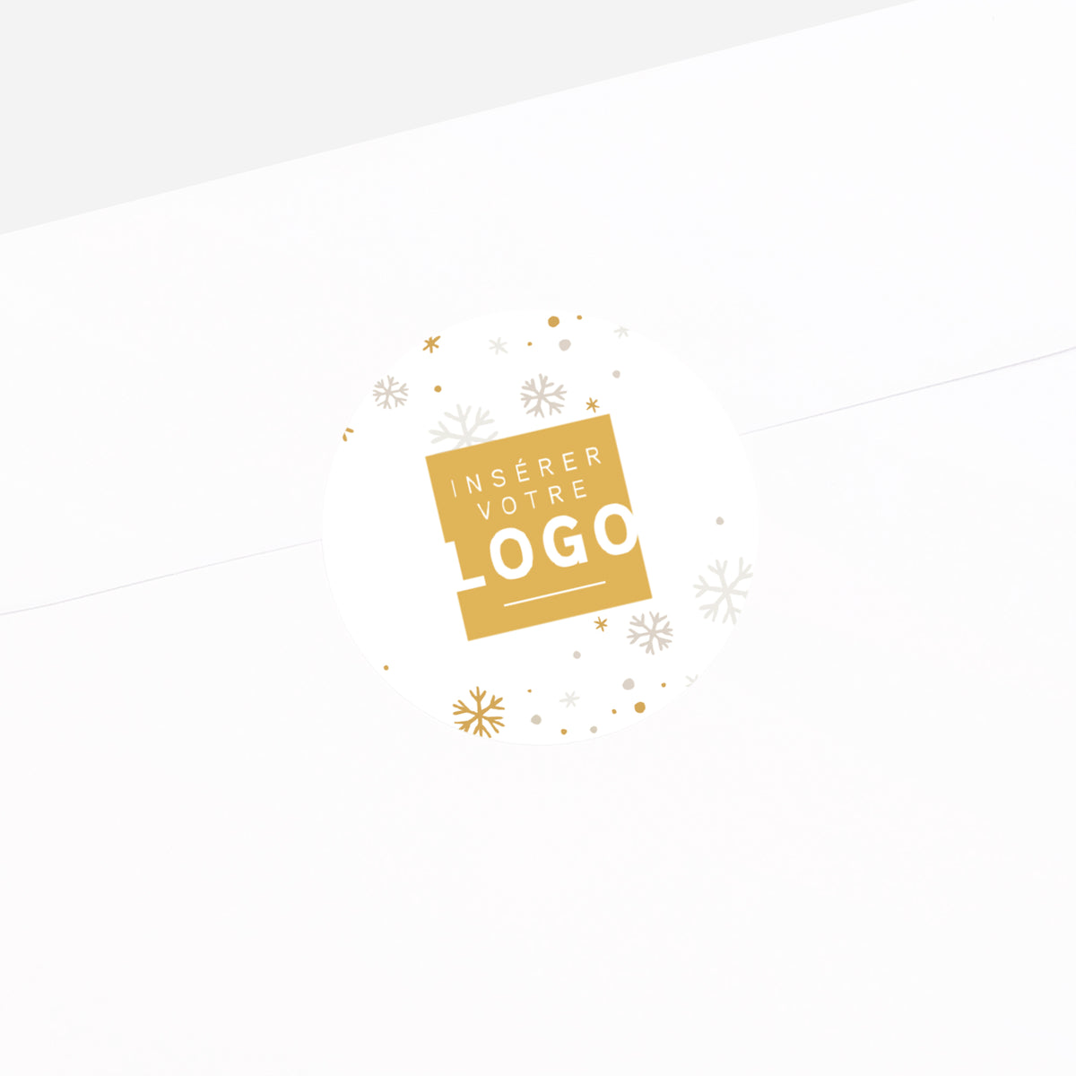 Neige Précieuse | Vœux professionnels • Sticker • Rond photo N° 2