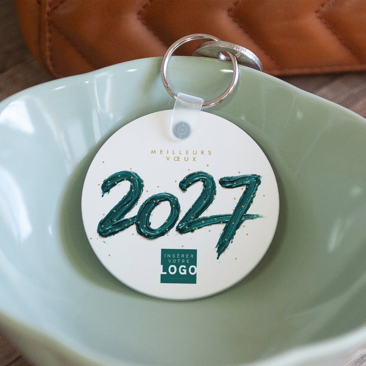 Millésime Précieux | Cadeau entreprise • Porte-clés • Rond photo N° 1