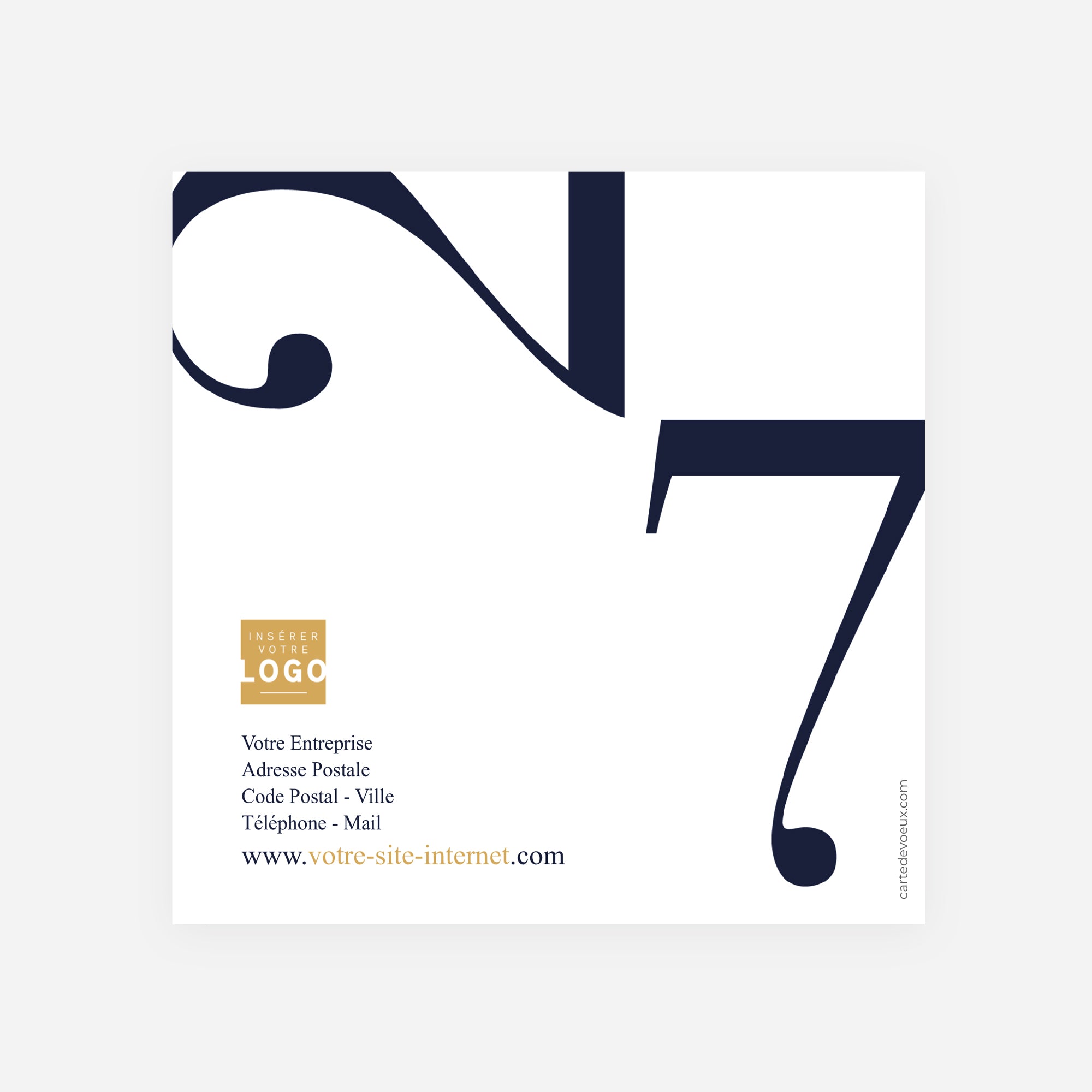Cadre Précieux | Vœux professionnels • Carte de voeux dorure • Carré double photo N° 3