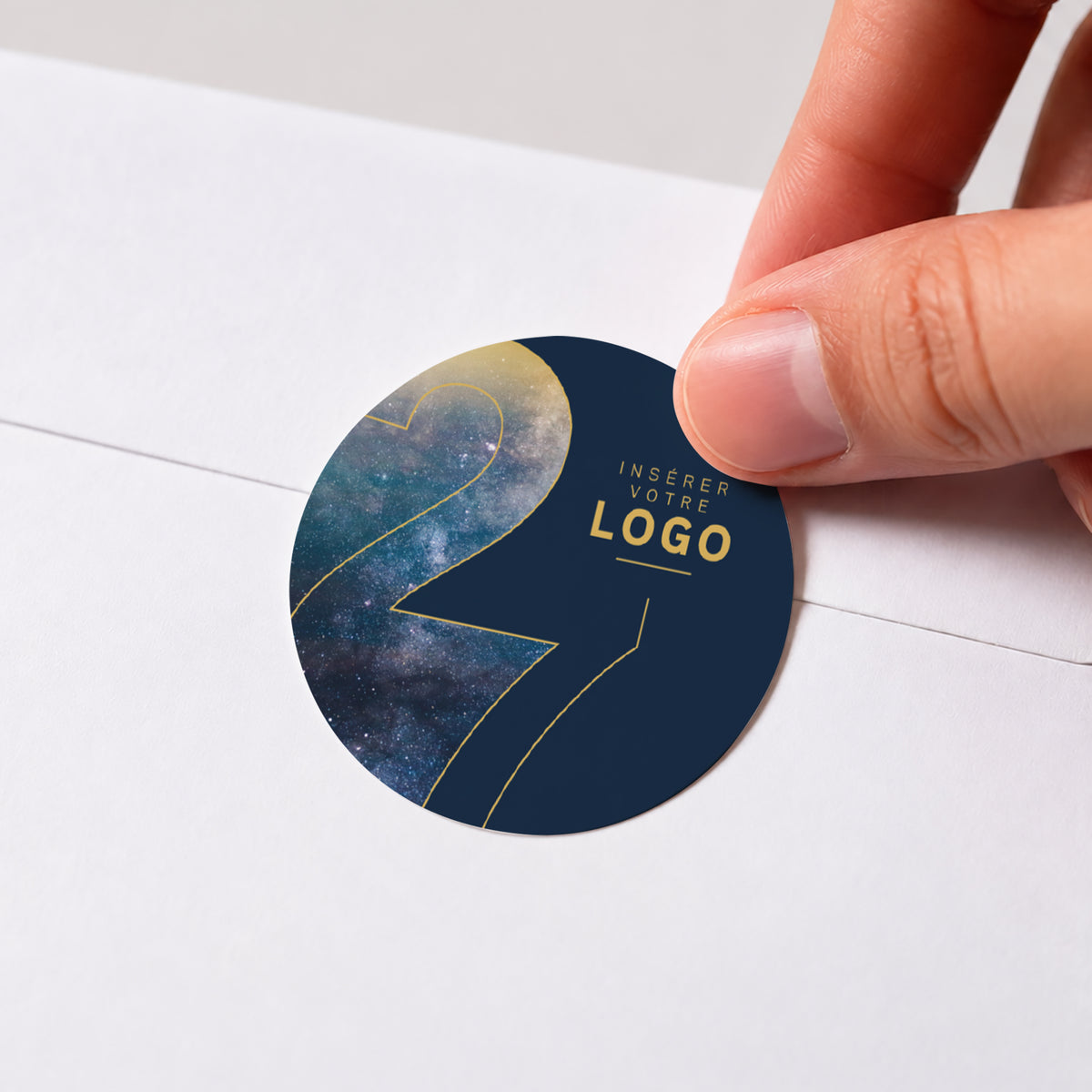Infini Bleu | Vœux professionnels • Sticker • Rond photo N° 1