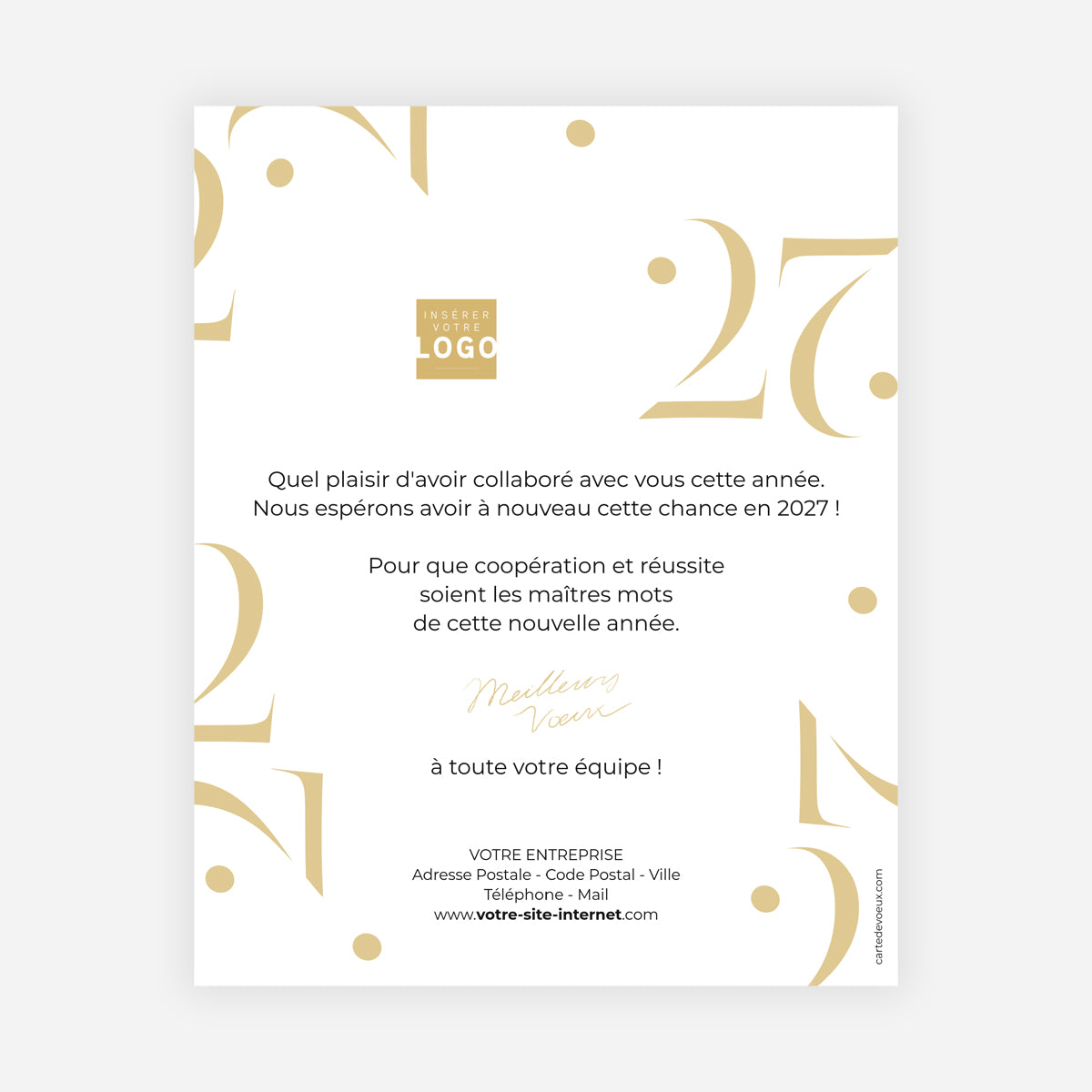 Équilibre Doré | Vœux professionnels • Carte virtuelle • eCard Image photo N° 1