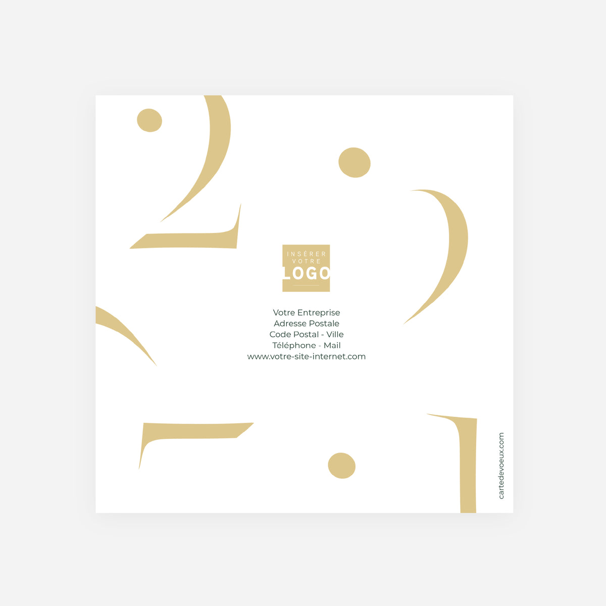 Équilibre Doré | Vœux professionnels • Carte de voeux dorure • Carrée pliable photo N° 3