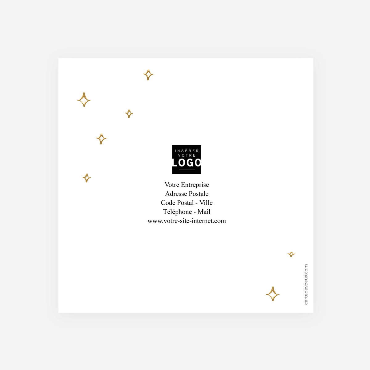 Sapin Précieux | Vœux professionnels • Carte de voeux dorure • Carrée pliable photo N° 3