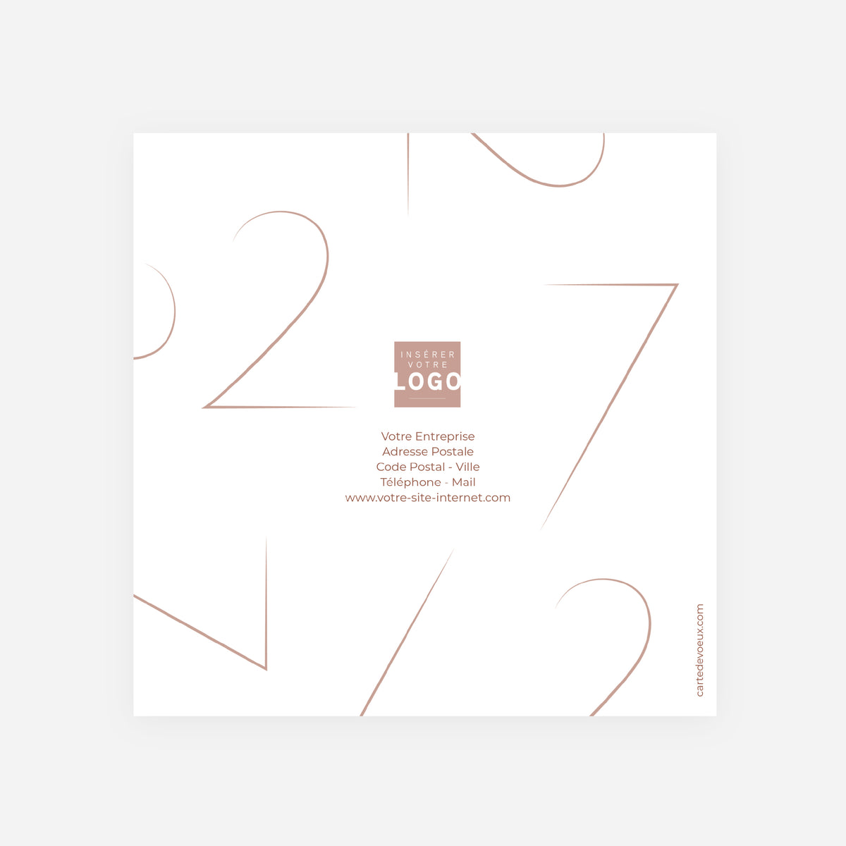 Lumière Velours | Vœux professionnels • Carte de voeux dorure • Carrée pliable photo N° 3