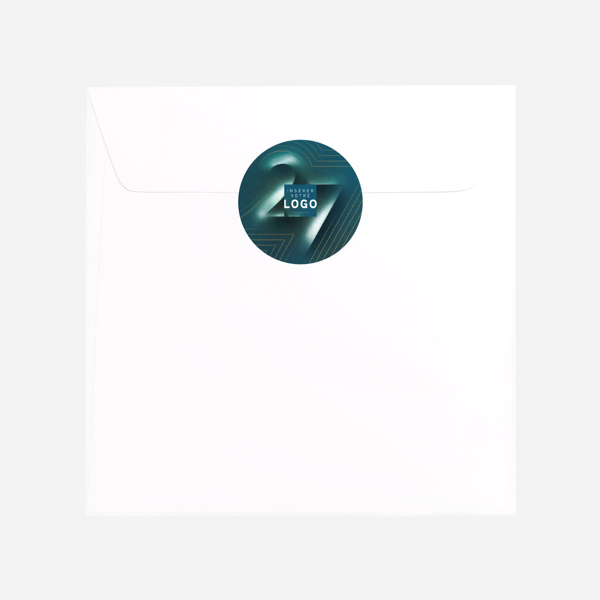 Lignes Dorées | Vœux professionnels • Sticker • Rond photo N° 3