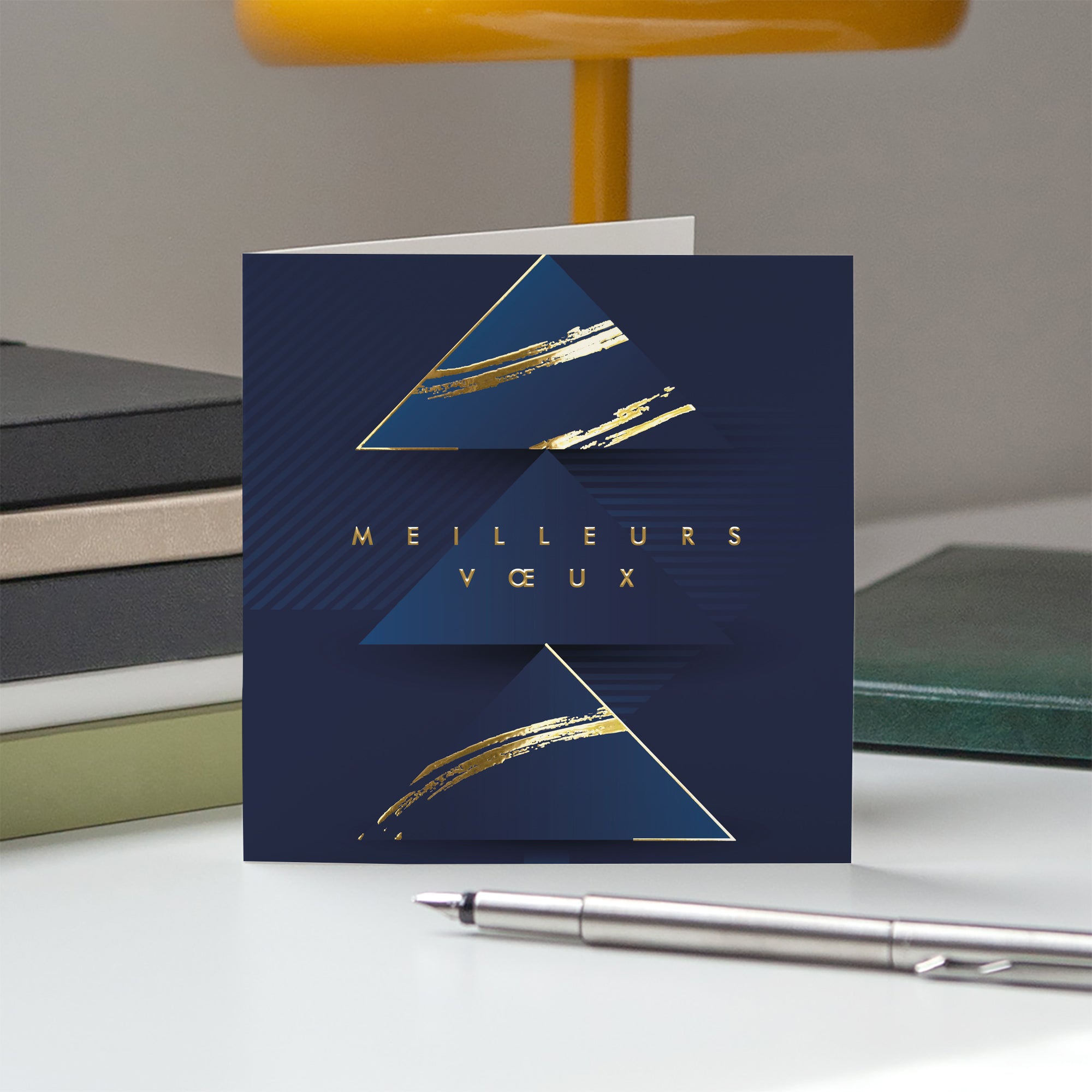 Sapin Prestige | Vœux professionnels • Carte de voeux dorure • Carré double photo N° 5
