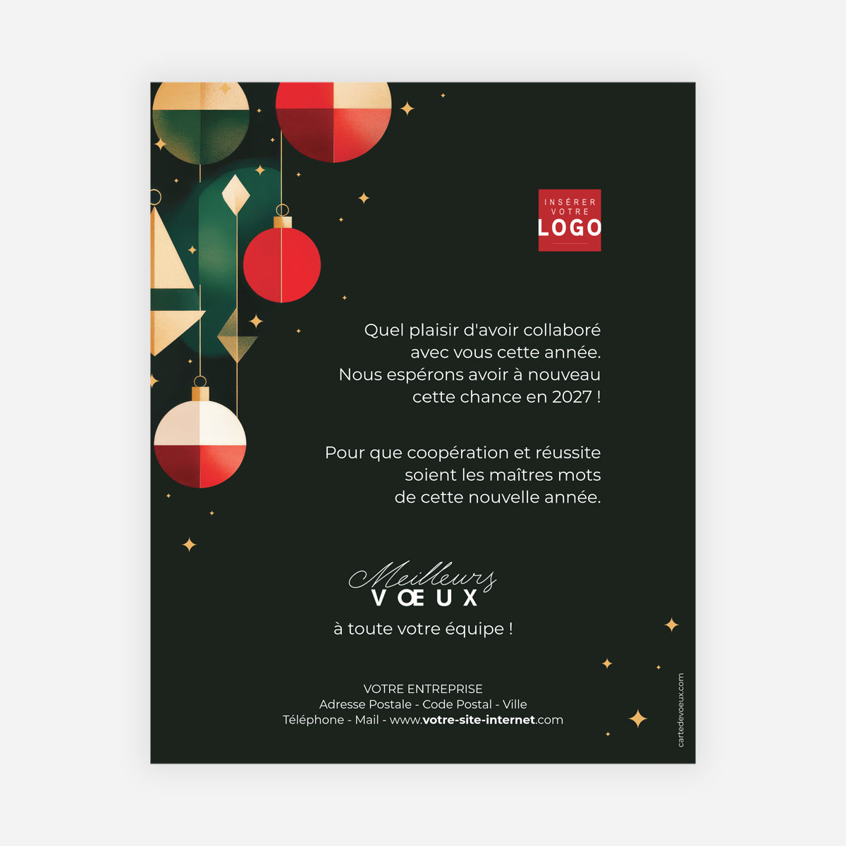 Ornements de fête | Vœux professionnels • Carte virtuelle • eCard Image photo N° 1