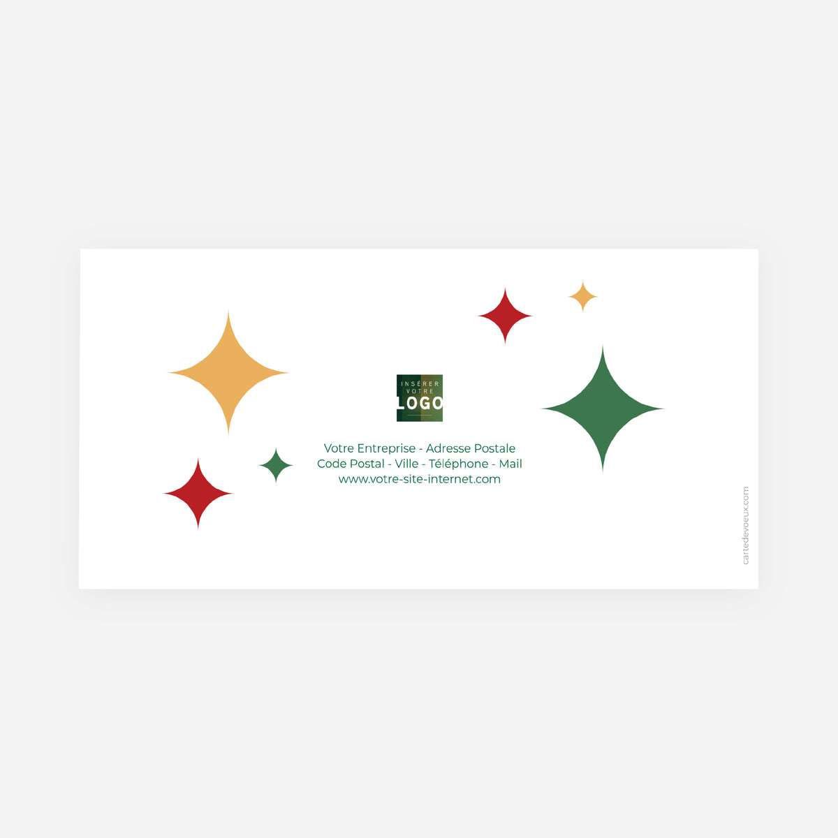 Ornements de fête | Vœux professionnels • Carte de voeux dorure • Panoramique pliable photo N° 3