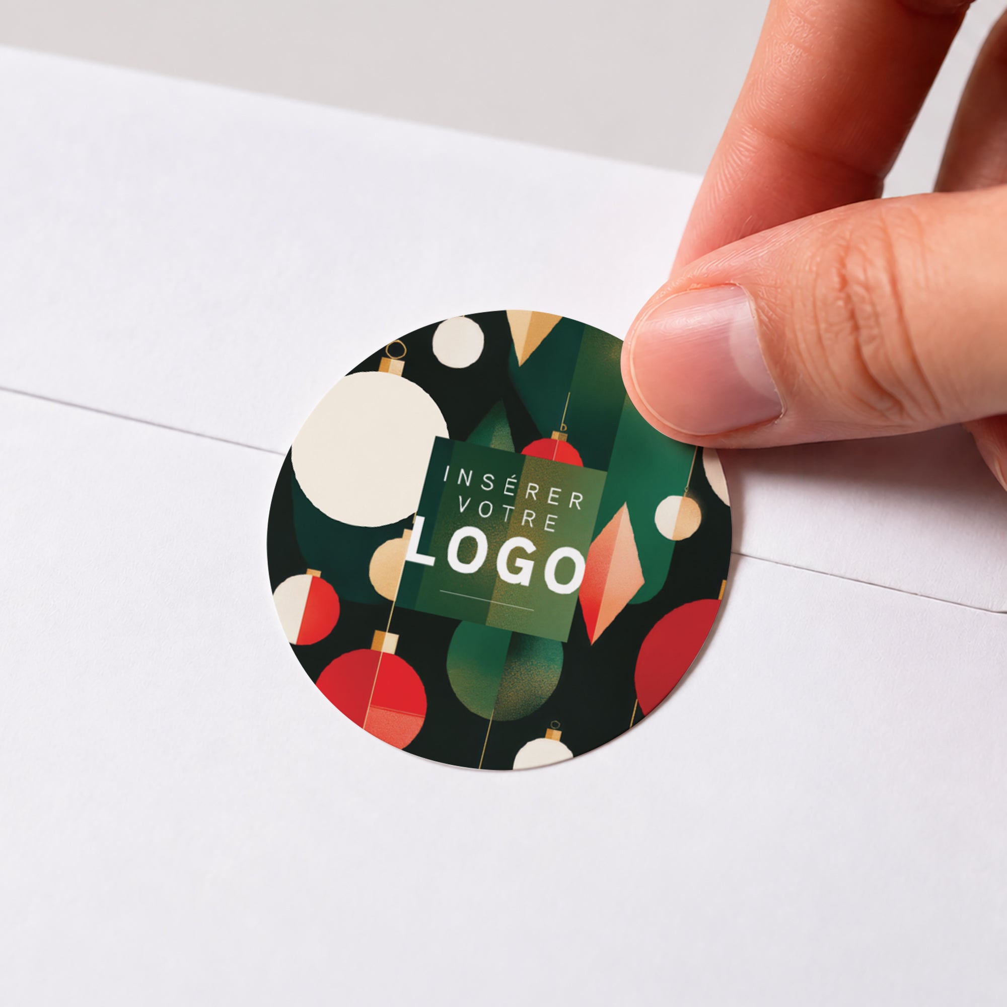 Ornements de fête | Vœux professionnels • Sticker • Rond photo N° 1