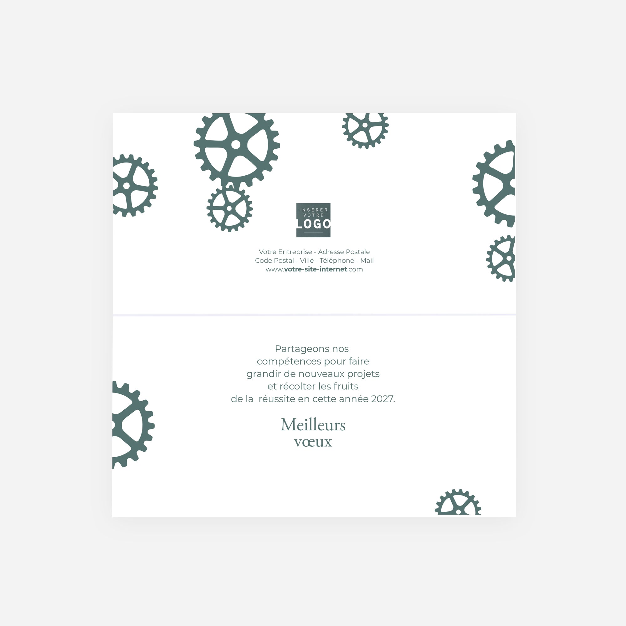 Force Collective | Vœux professionnels • Carte de voeux dorure • Rectangle double photo N° 2