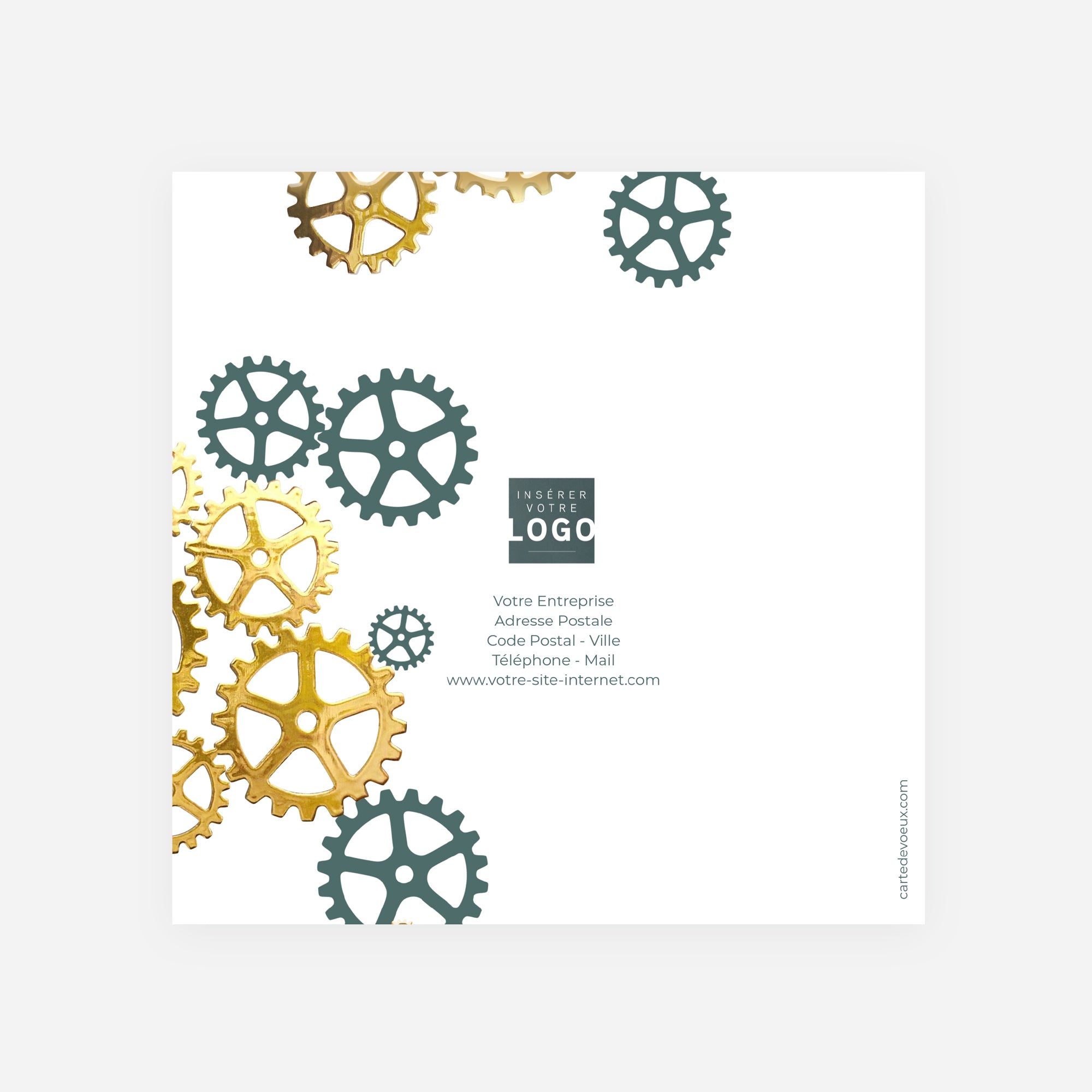 Force Collective | Vœux professionnels • Carte de voeux dorure • Carré double photo N° 3