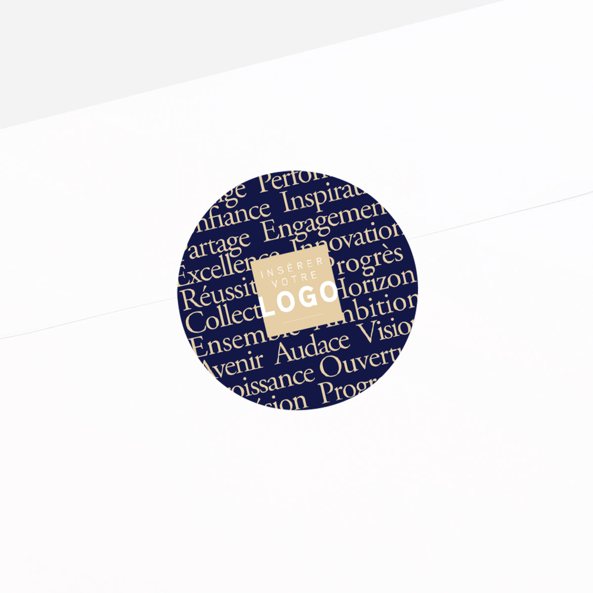 Mots d’Avenir Bleu | Vœux professionnels • Sticker • Rond photo N° 2