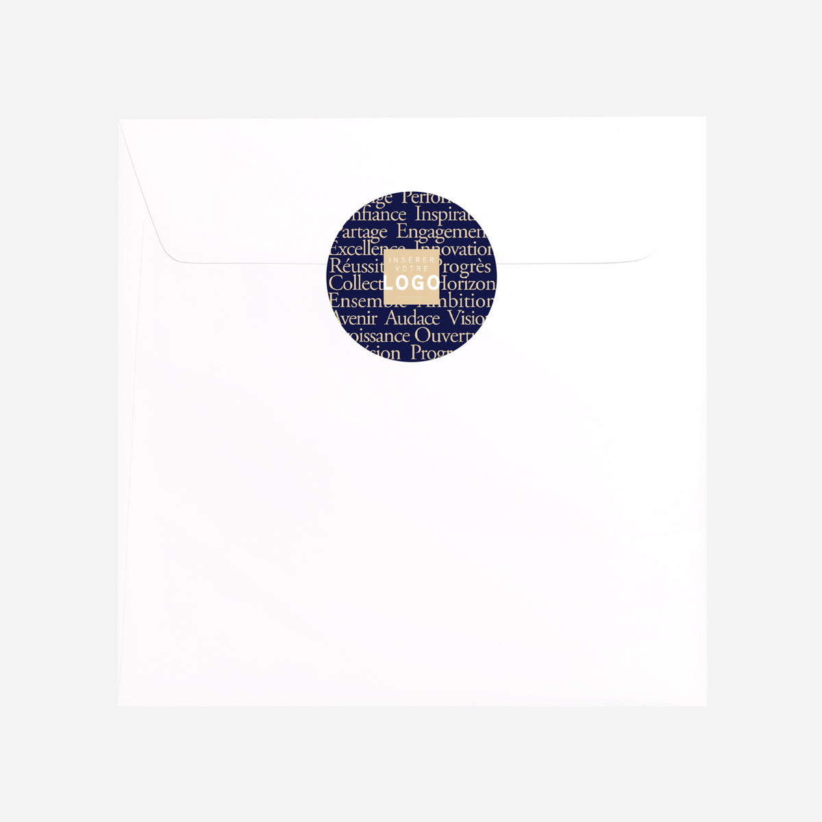 Mots d’Avenir Bleu | Vœux professionnels • Sticker • Rond photo N° 3