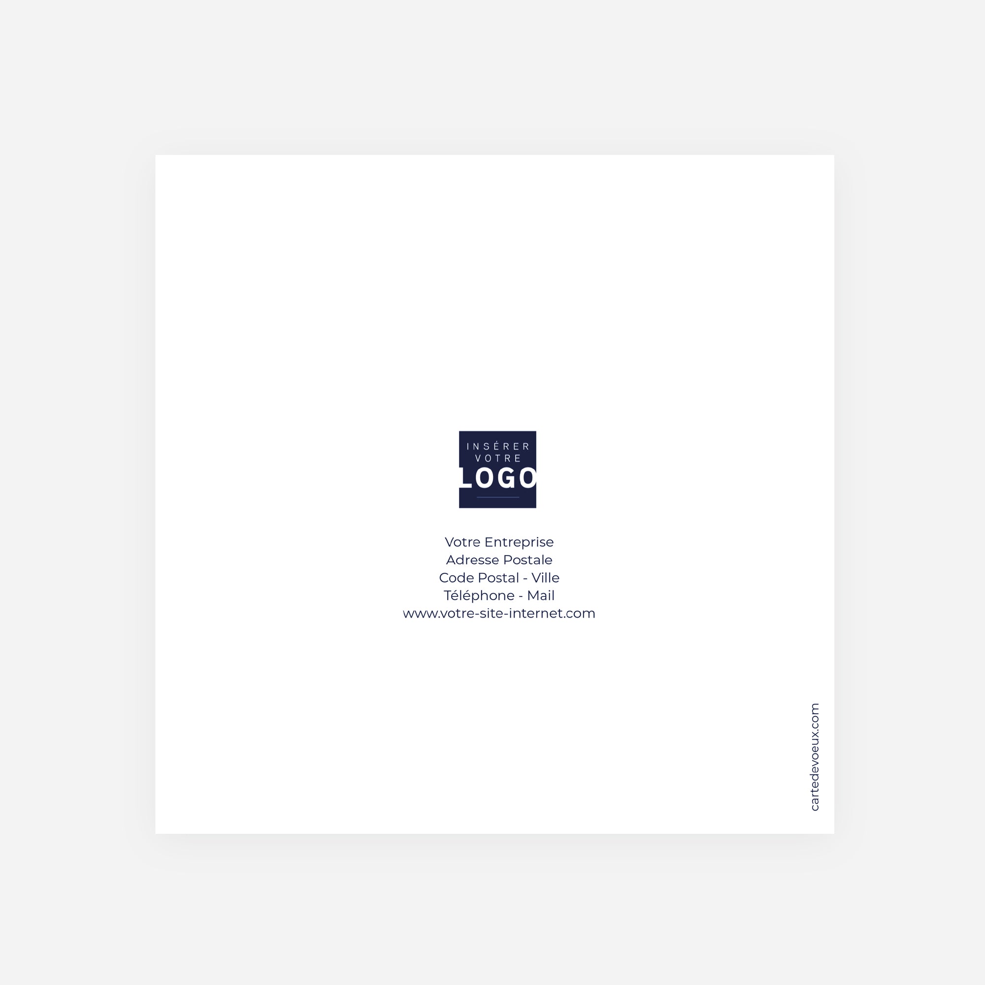 Confiance et ambition | Vœux professionnels • Carte de voeux dorure • Carré double photo N° 3