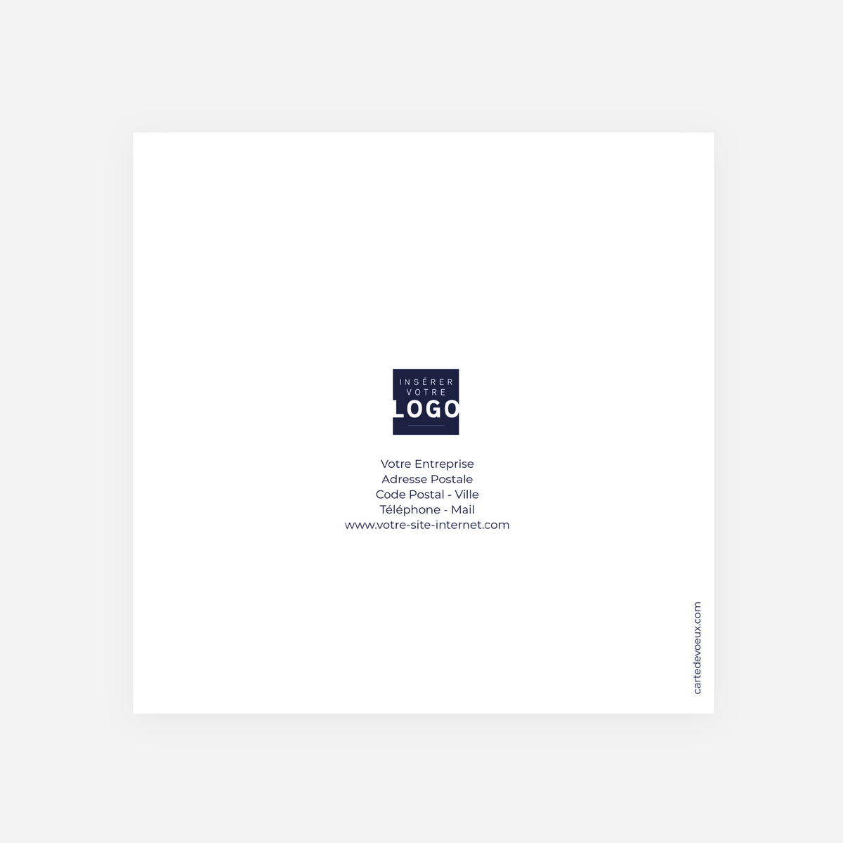Confiance et ambition | Vœux professionnels • Carte de voeux dorure • Carrée pliable photo N° 3