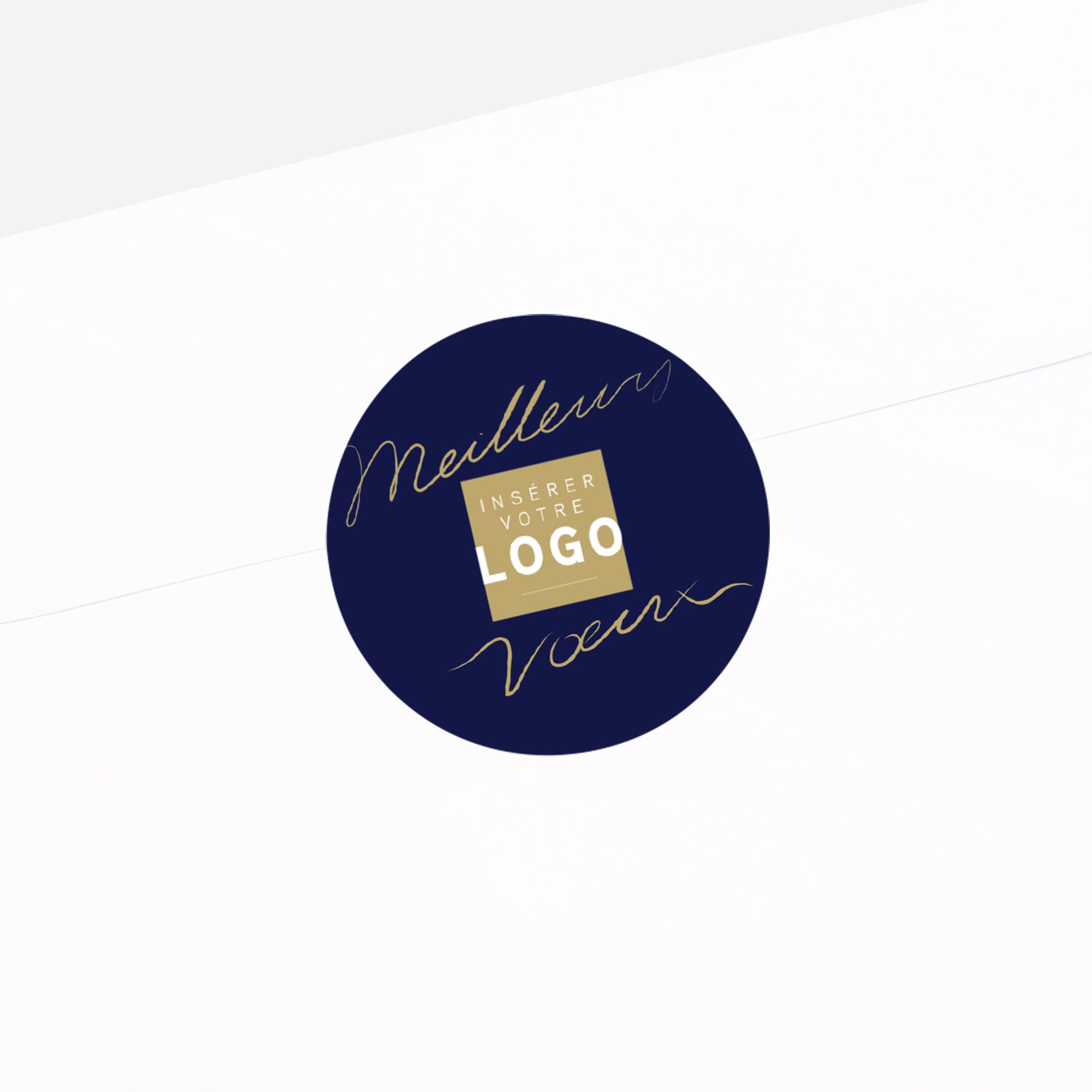 Confiance et ambition Bleu | Vœux professionnels • Sticker • Rond photo N° 2