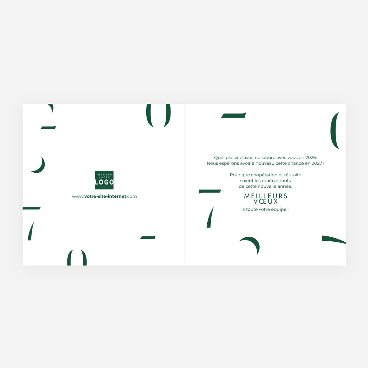 Réussir Ensemble | Vœux professionnels • Carte de voeux dorure • Carrée pliable photo N° 2