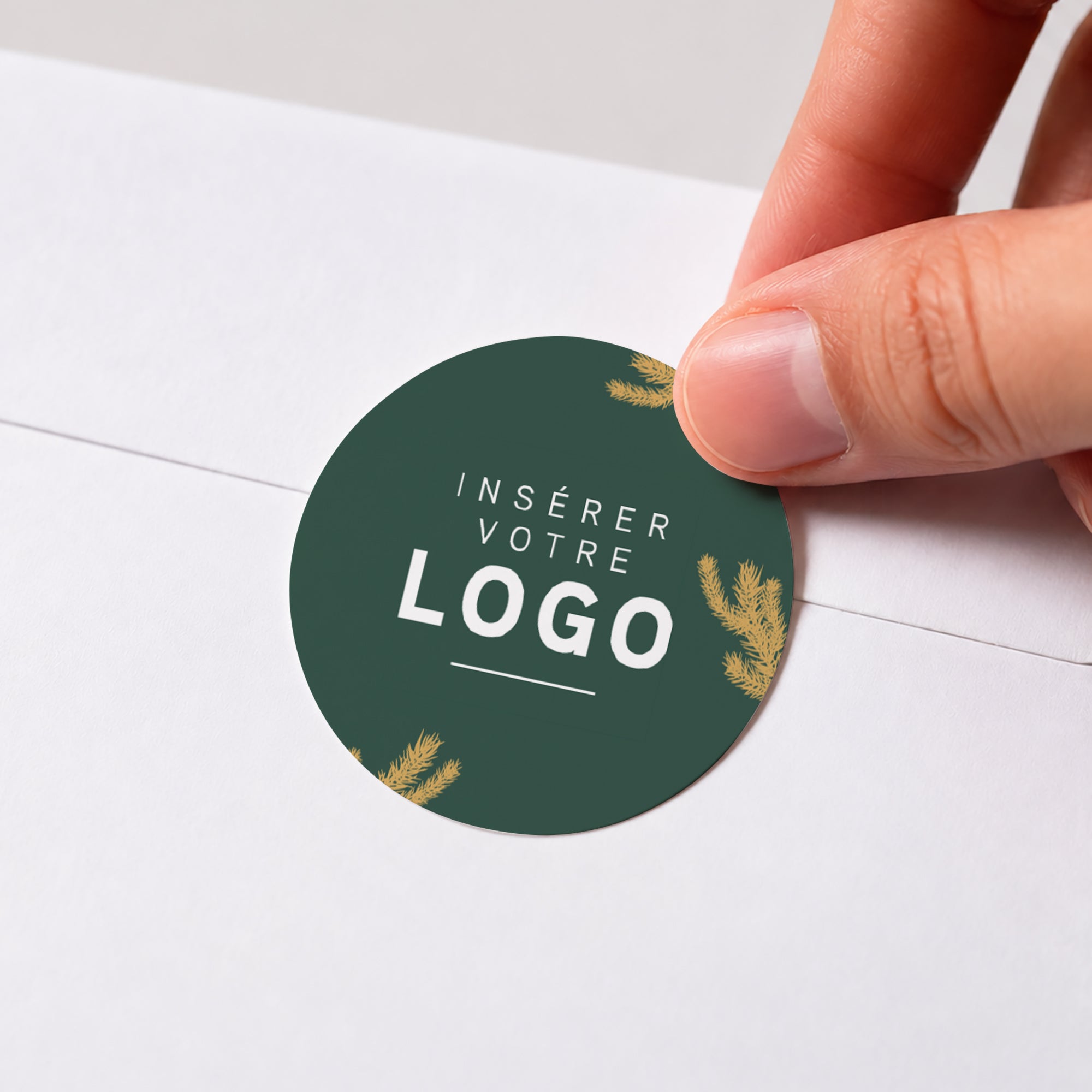 Couronne Végétale Dorée | Vœux professionnels • Sticker • Rond photo N° 1