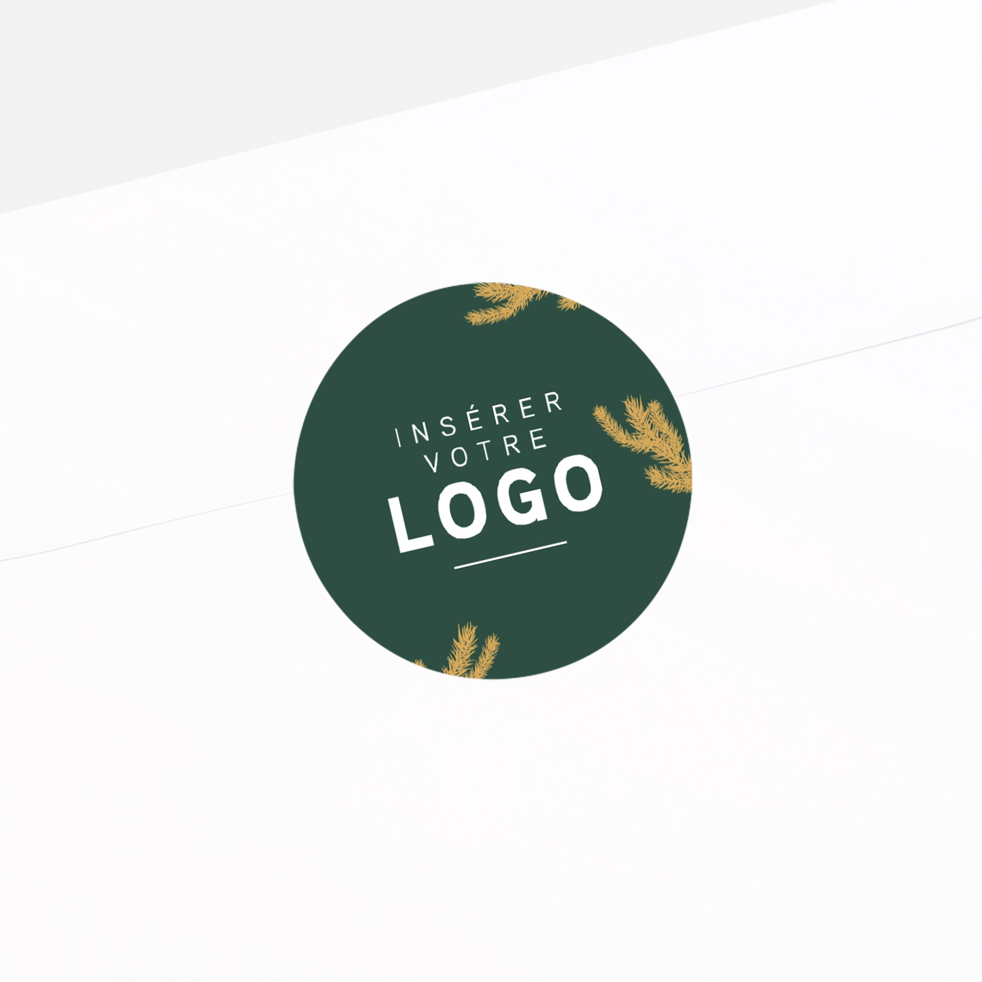 Couronne Végétale Dorée | Vœux professionnels • Sticker • Rond photo N° 2