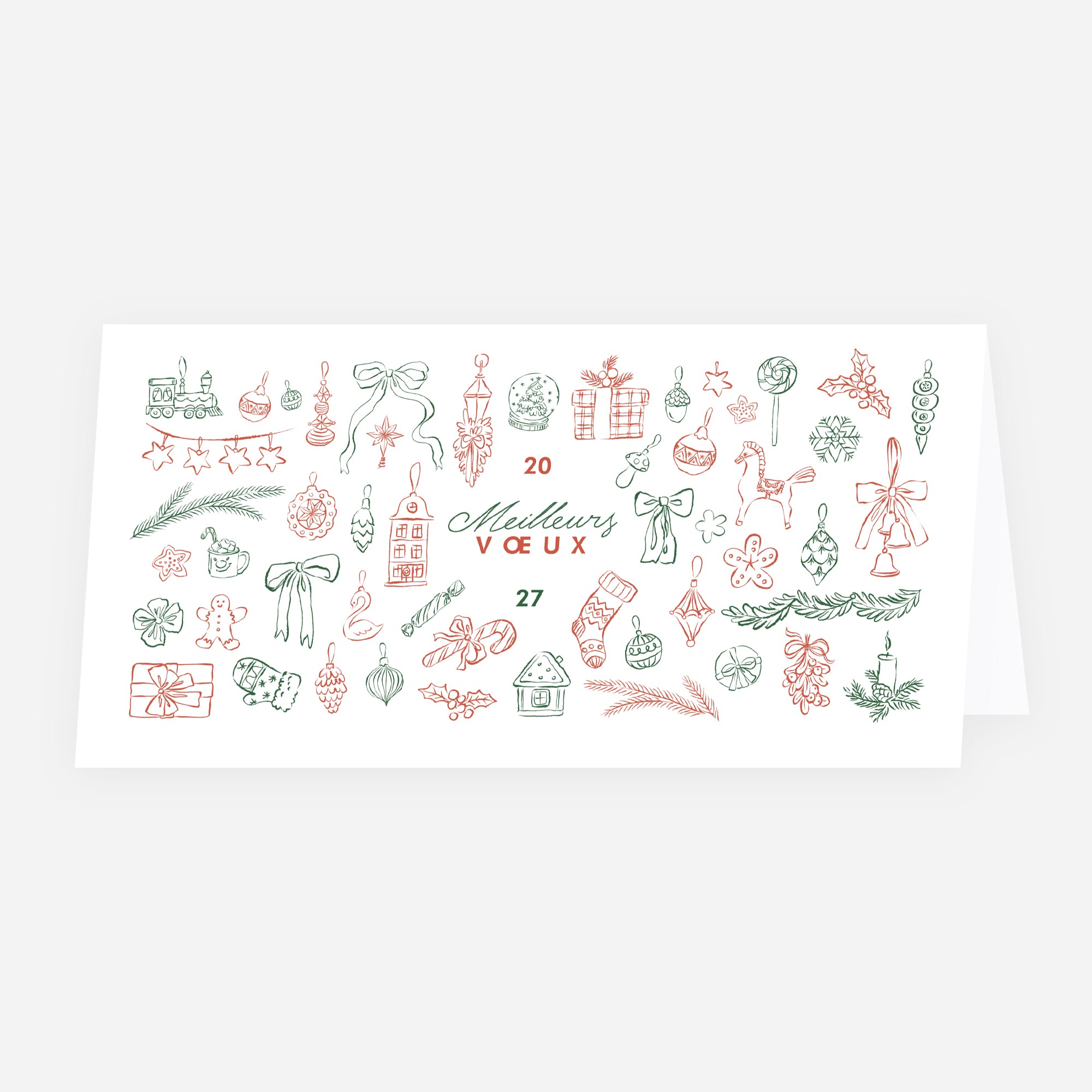 Petits bonheurs | Vœux professionnels • Carte de voeux • Rectangle double photo N° 1