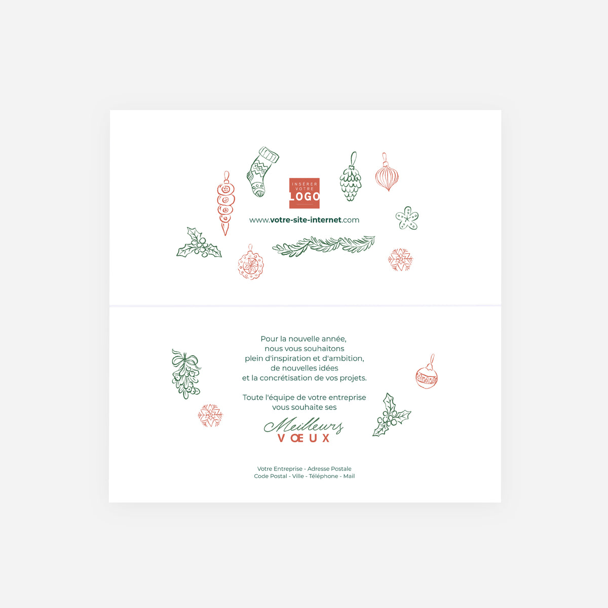 Petits bonheurs | Vœux professionnels • Carte de voeux • Panoramique pliable photo N° 2