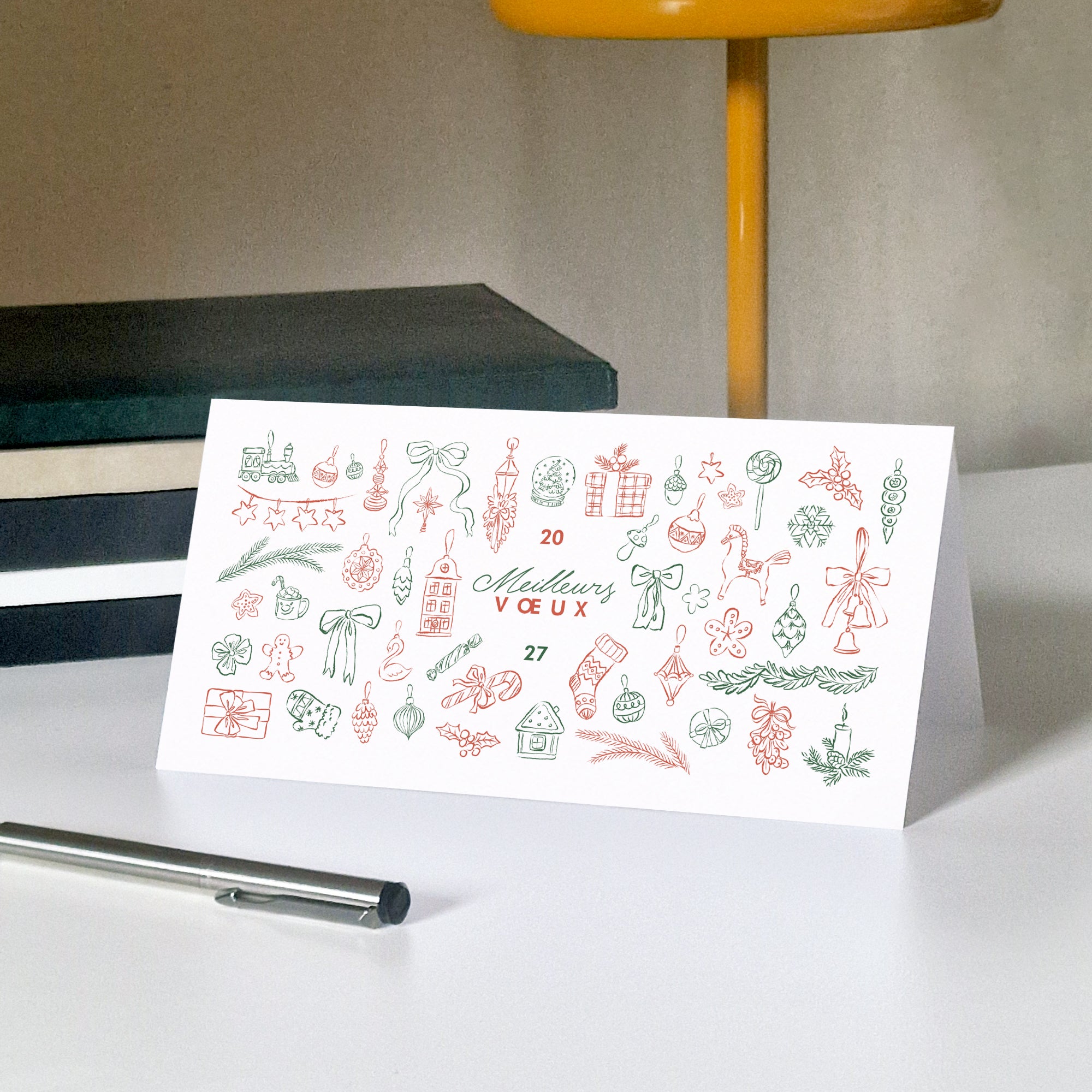 Petits bonheurs | Vœux professionnels • Carte de voeux • Rectangle double photo N° 5