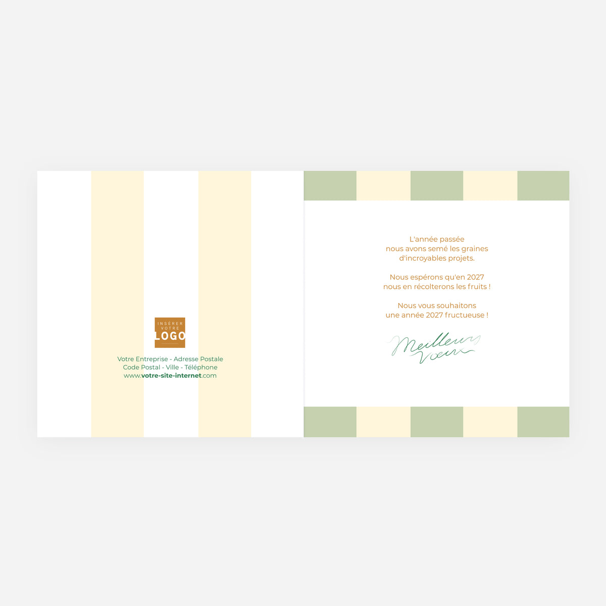Dynamique Commune | Vœux professionnels • Carte de voeux • Carrée pliable photo N° 2