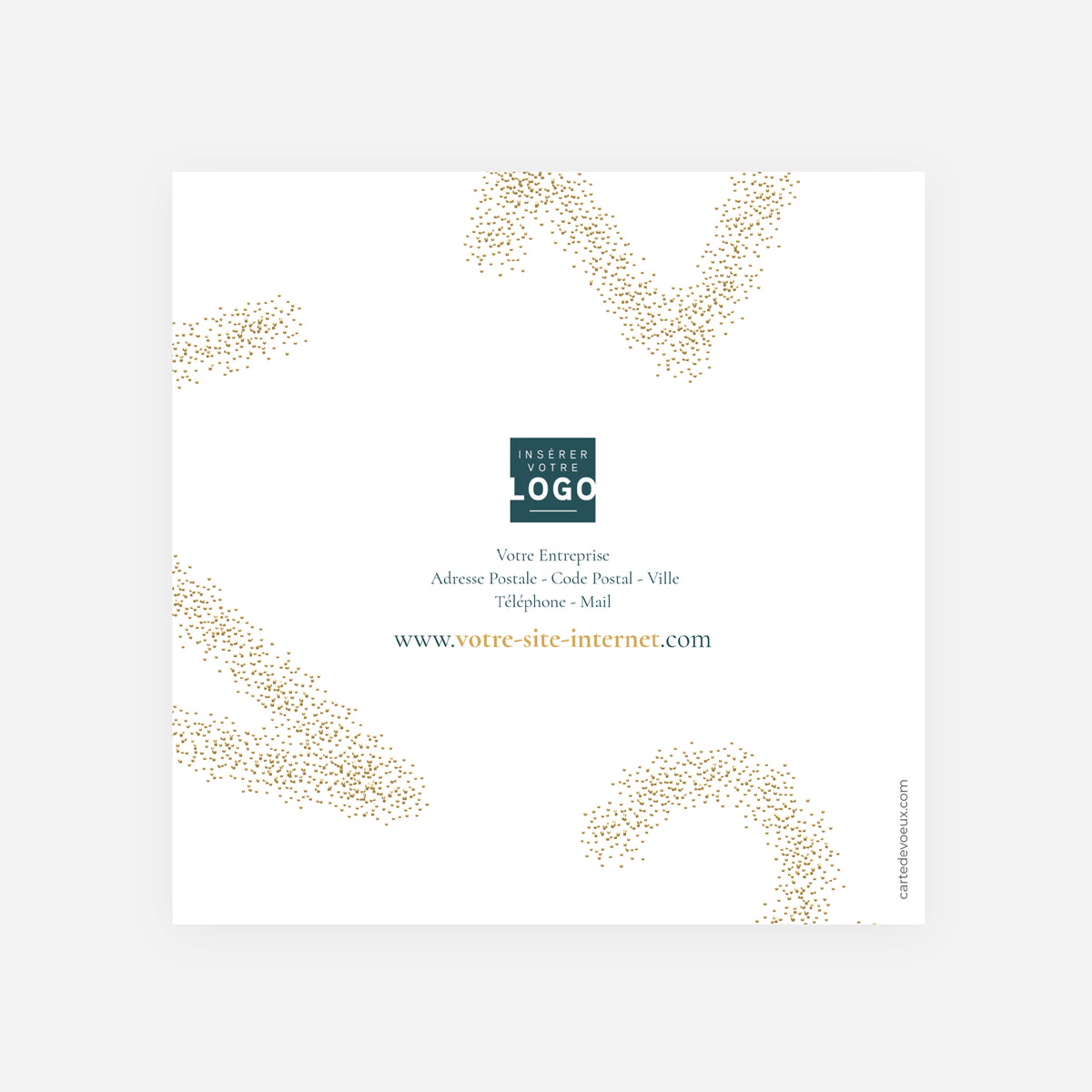 Nuée Dorée | Vœux professionnels • Carte de voeux dorure • Carrée pliable photo N° 3