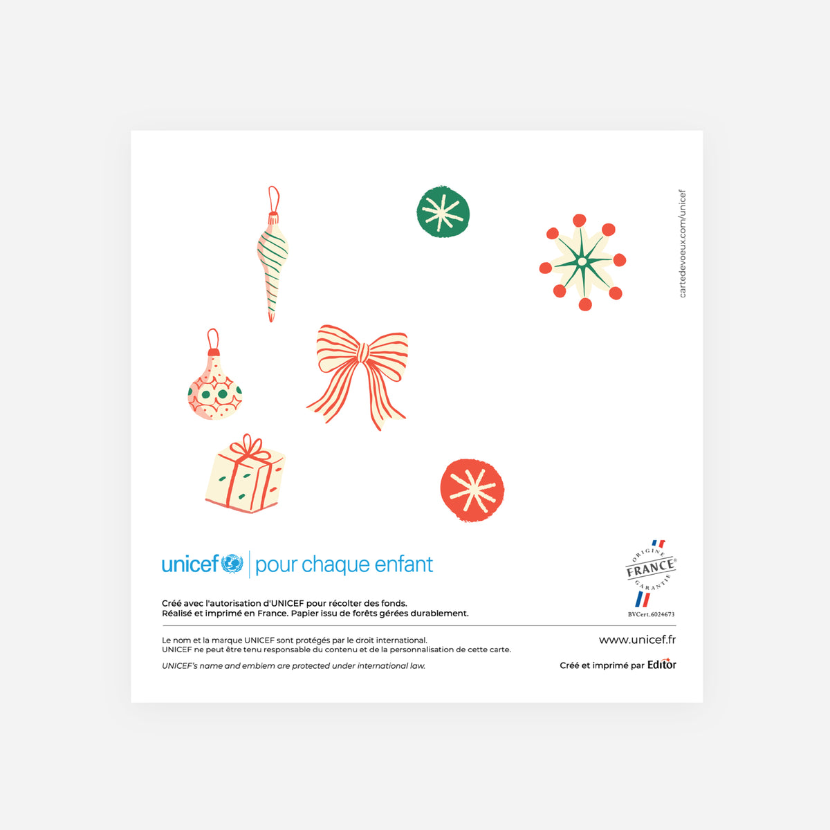 Douceurs de Fêtes | Vœux professionnels • Carte de voeux • Carrée pliable photo N° 3