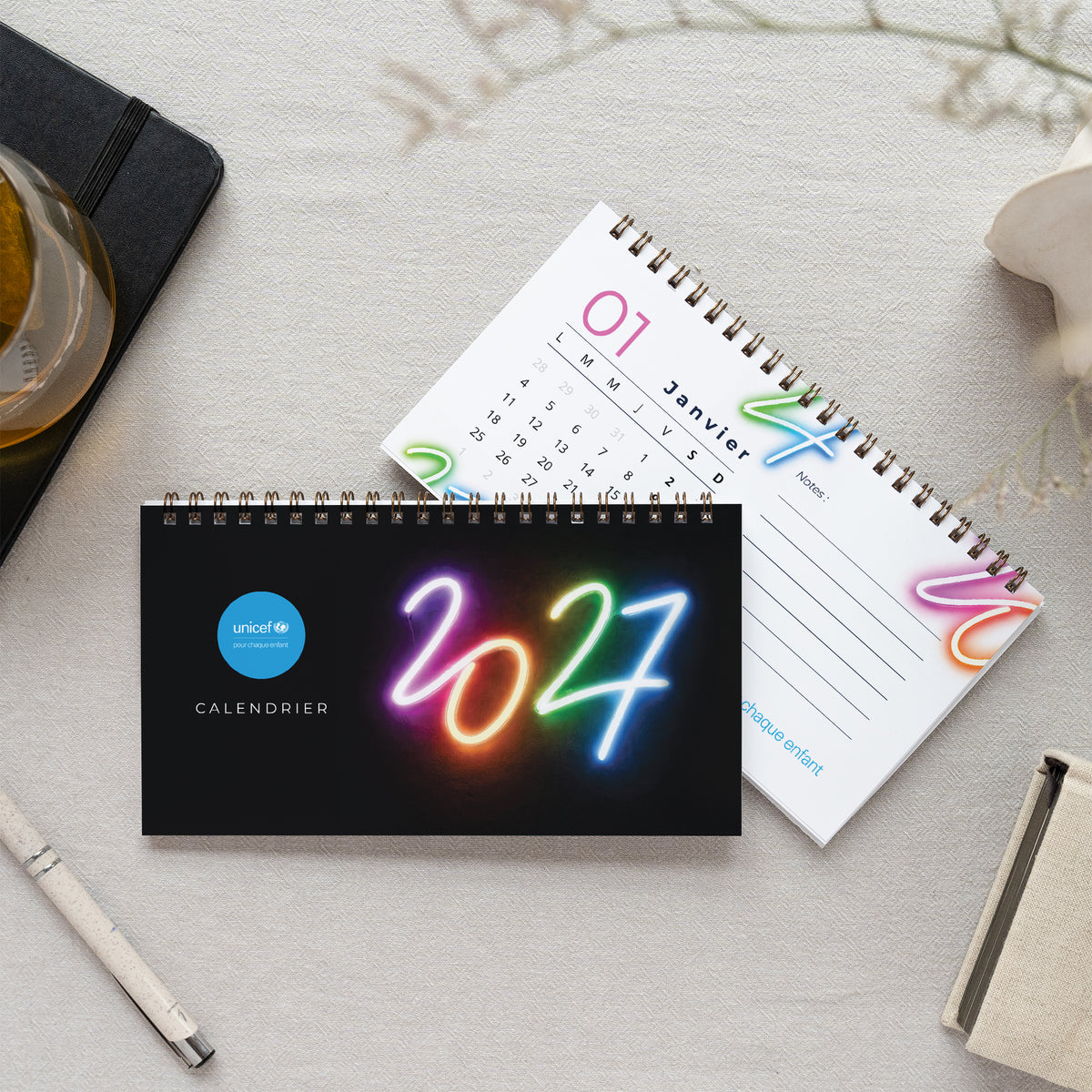 Onde Positive | Vœux professionnels • Calendrier professionnel • Chevalet paysage photo N° 1